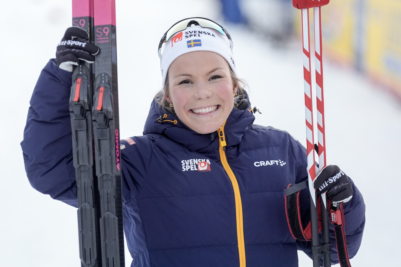 Johanna Hagström efter sin tredjeplats. Foto: Terje Pedersen/NTB/TT