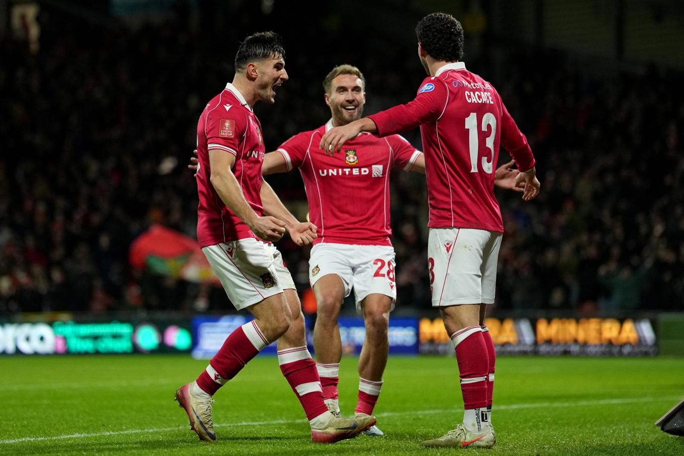 Wrexham slog ut Premier League-klubben Nottingham i FA-cupen. Foto: Jon Super/AP/TT