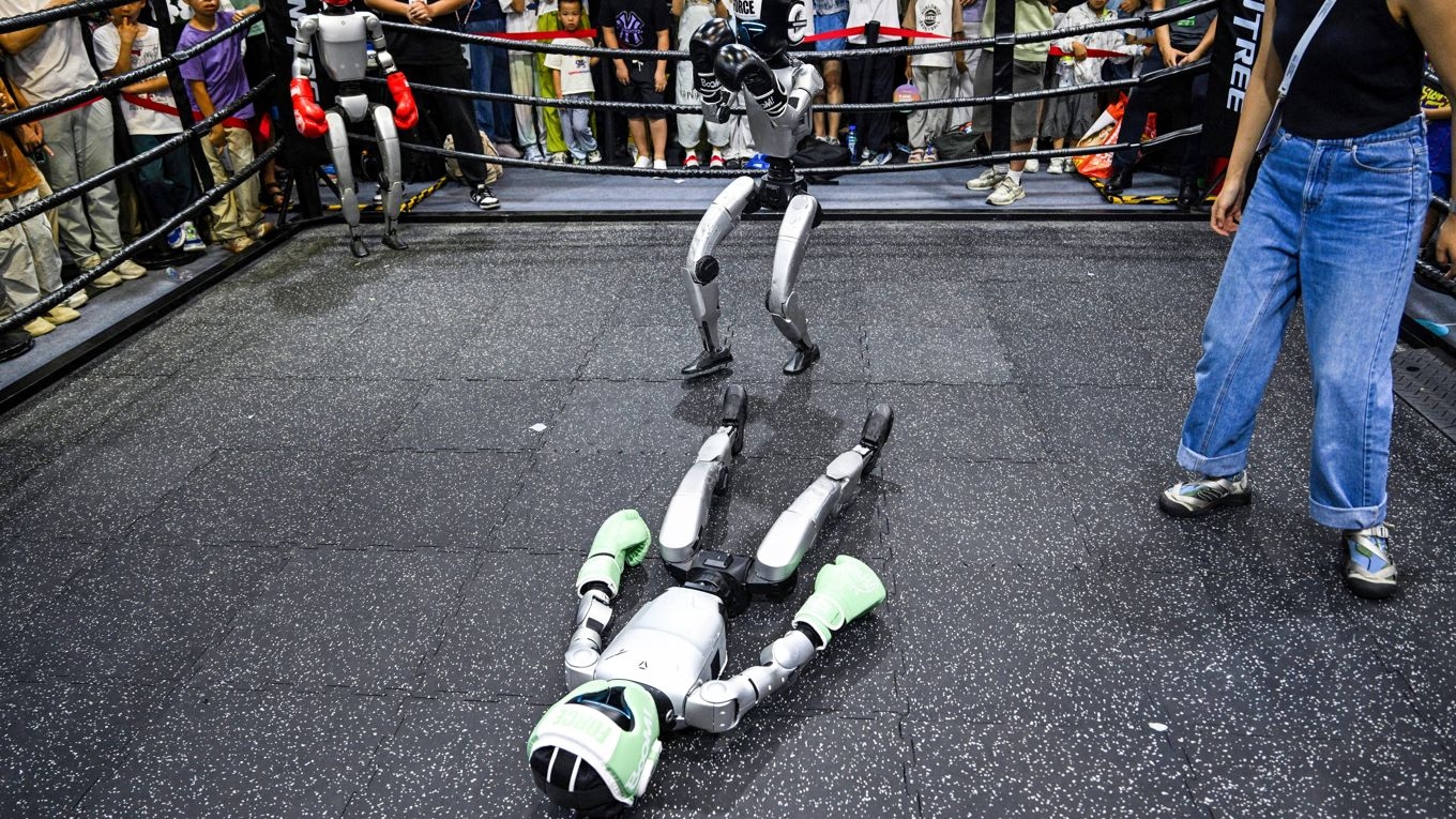 AI-kapplöpningen är stenhård: ingen vill komma sist.
Foto: Hector Retamal/AFP via Getty Images