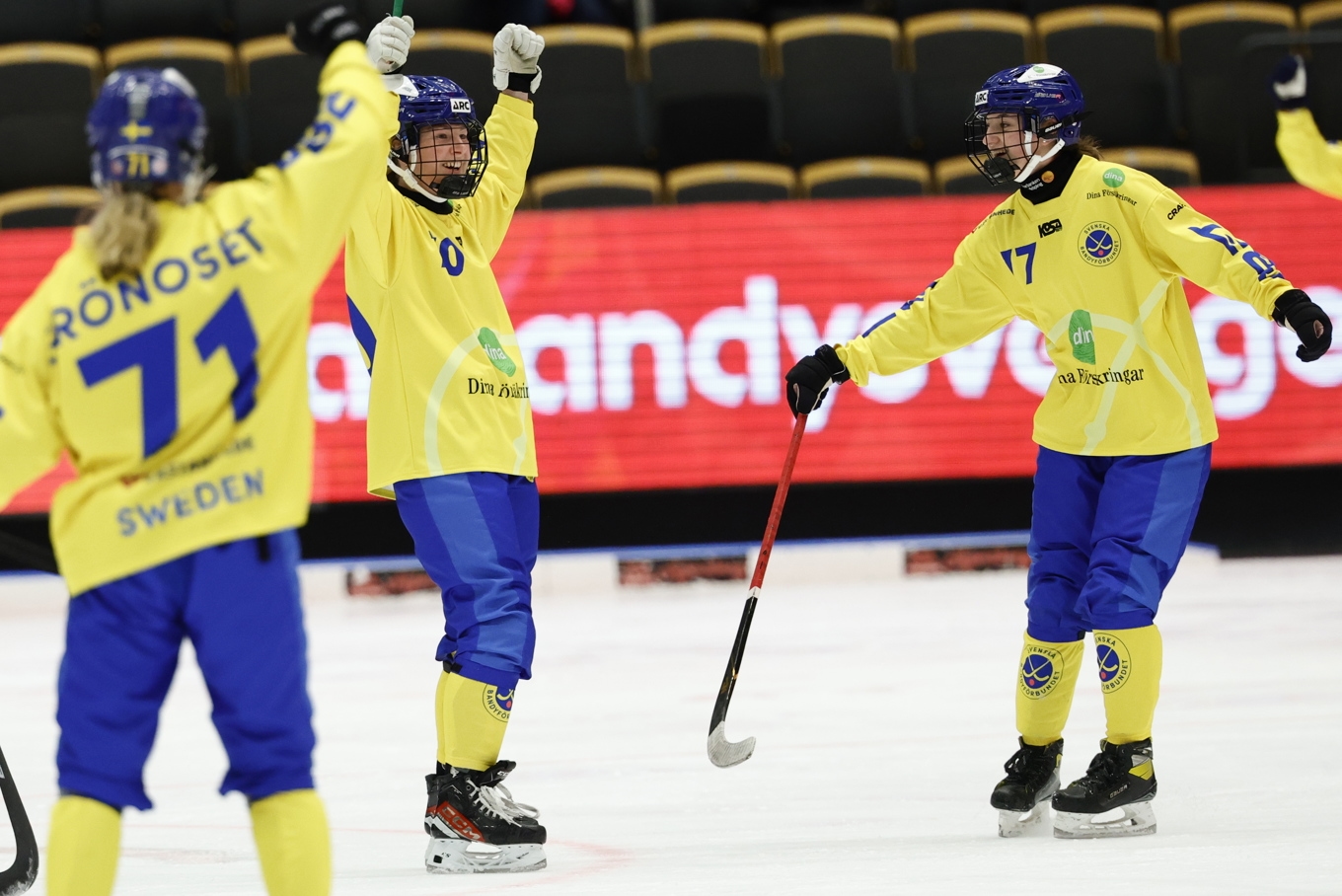 Sverige vann premiären mot Finland i bandy-VM. Arkivbild. Foto: Adam Ihse/TT
