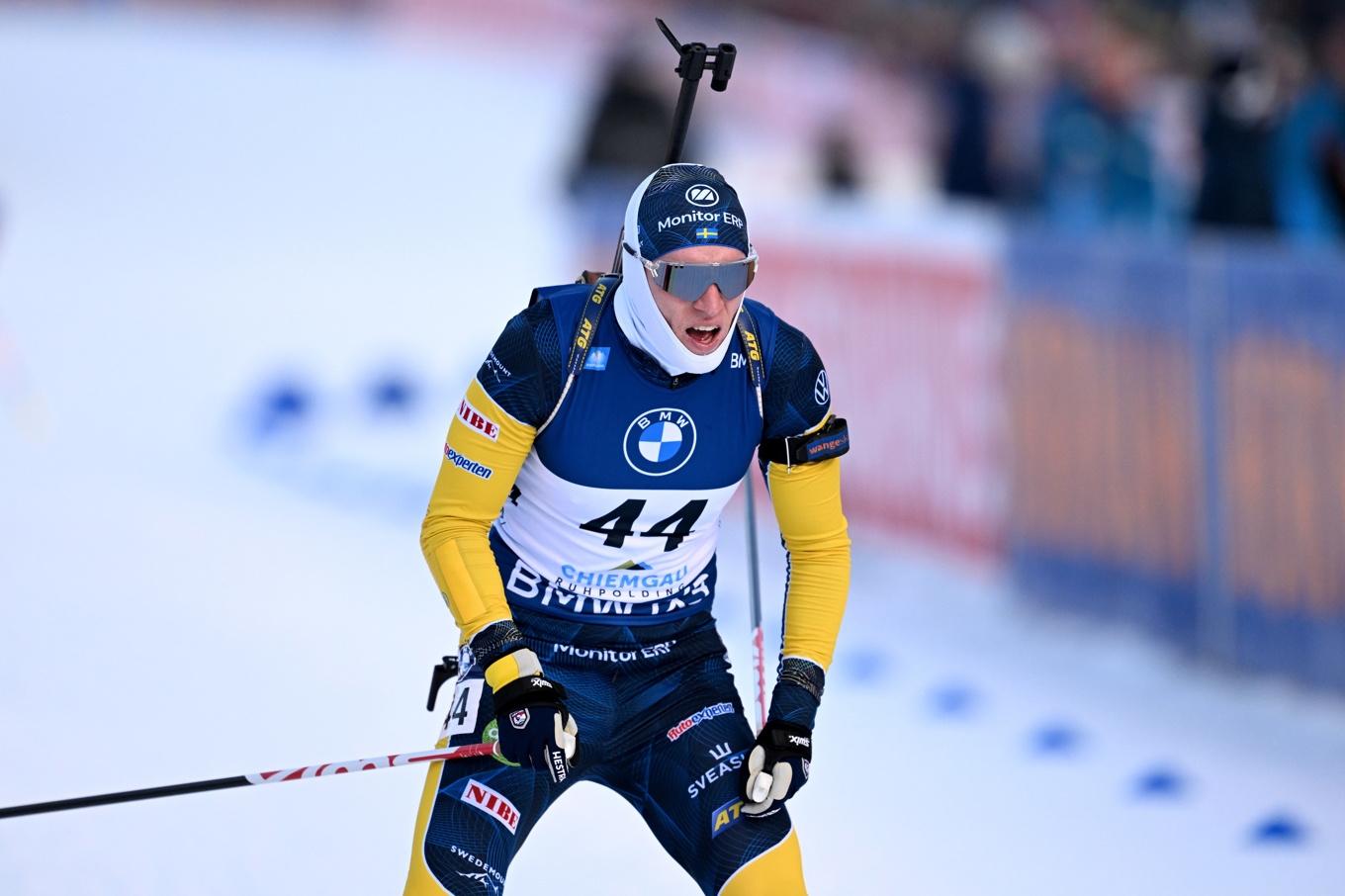 Sebastian Samuelsson imponerade stort i Ruhpolding. Foto: Sven Hoppe/AP/TT
