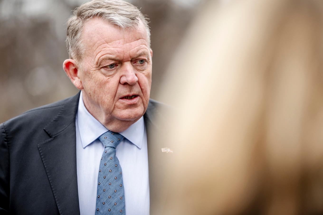 Danmarks utrikesminister Lars Løkke Rasmussen i samband med onsdagens Grönlandsmöte i Washington DC. Foto: Mads Claus Rasmussen/Ritzau Scanpix/TT