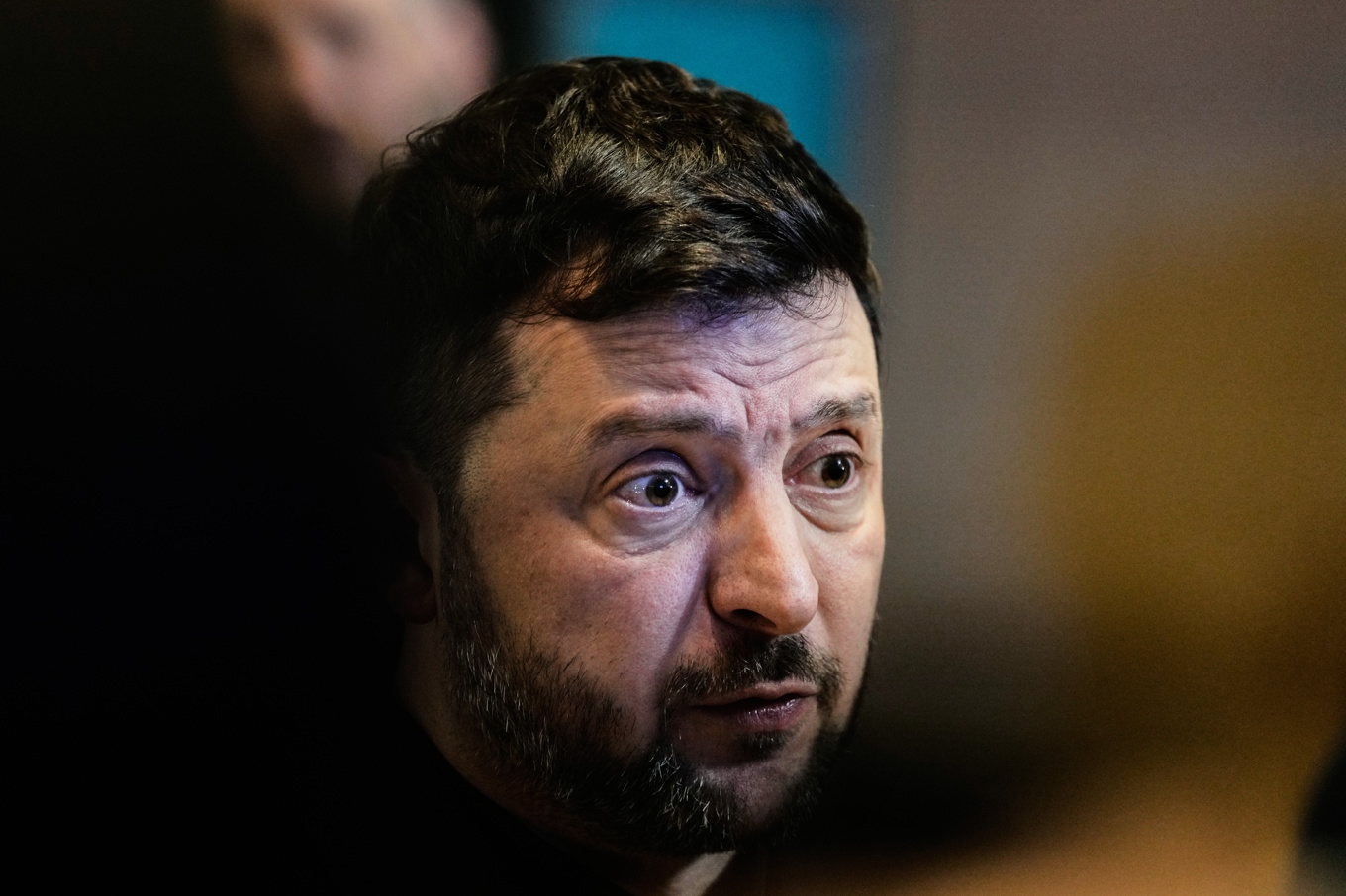 Ukrainas president Volodymyr Zelenskyj i Davos på torsdagen. Foto: Markus Schreiber/AP/TT