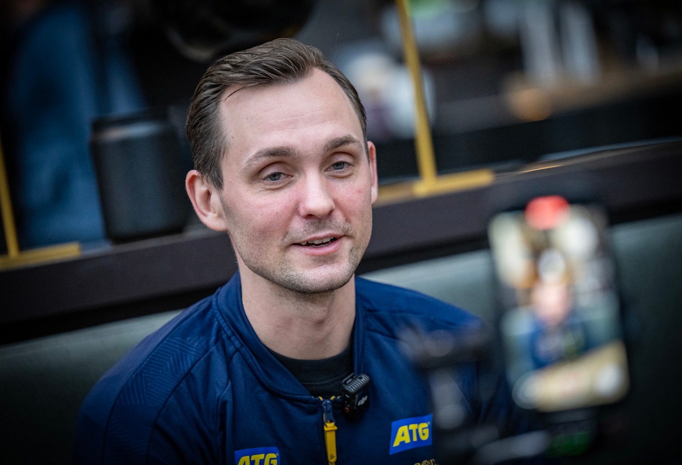 Hampus Wanne på måndagens pressträff i Malmö. Foto: Johan Nilsson / TT