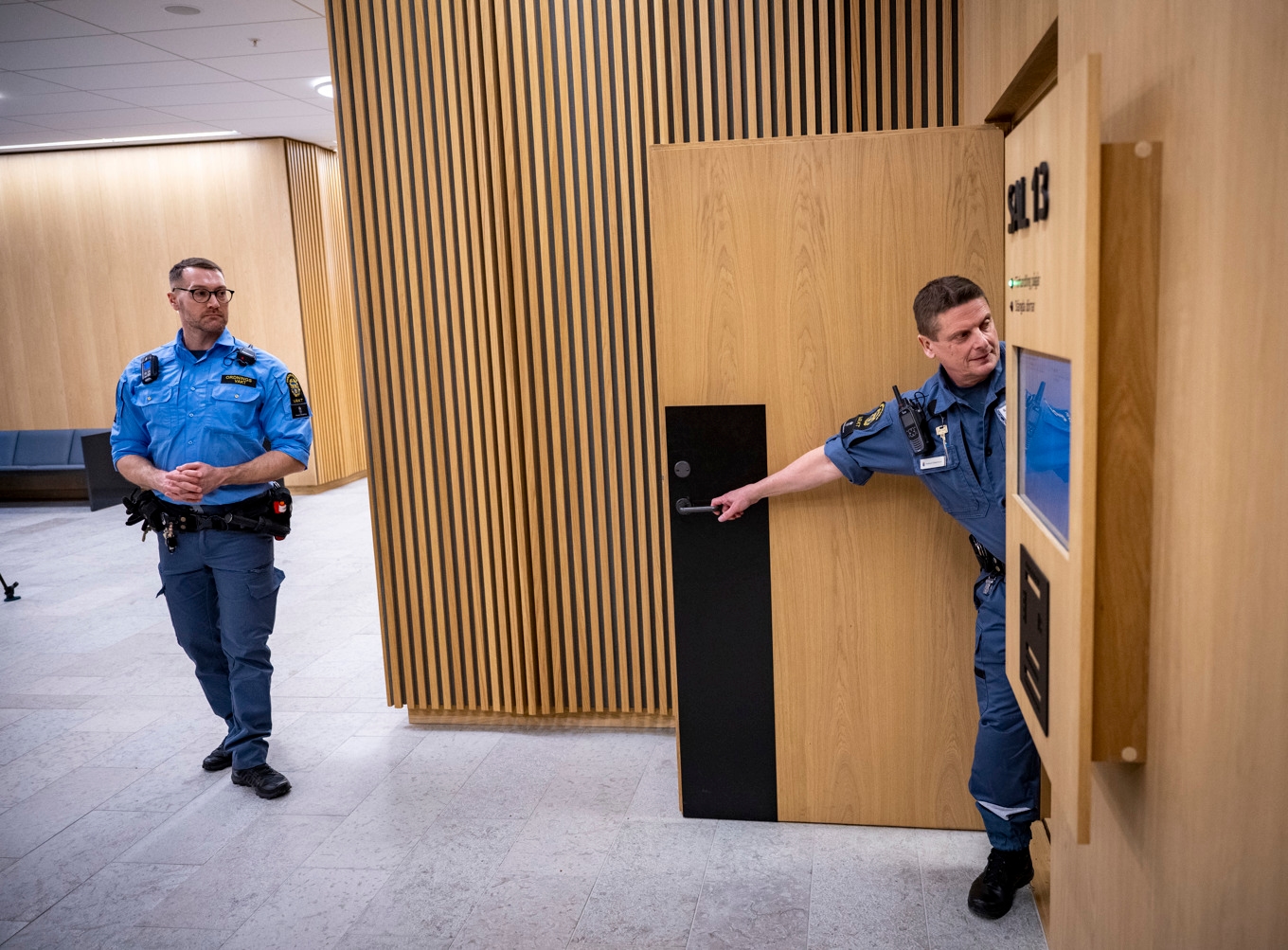 Merparten av häktningsförhandlingen hölls bakom stängda dörrar. Foto: Johan Nilsson / TT