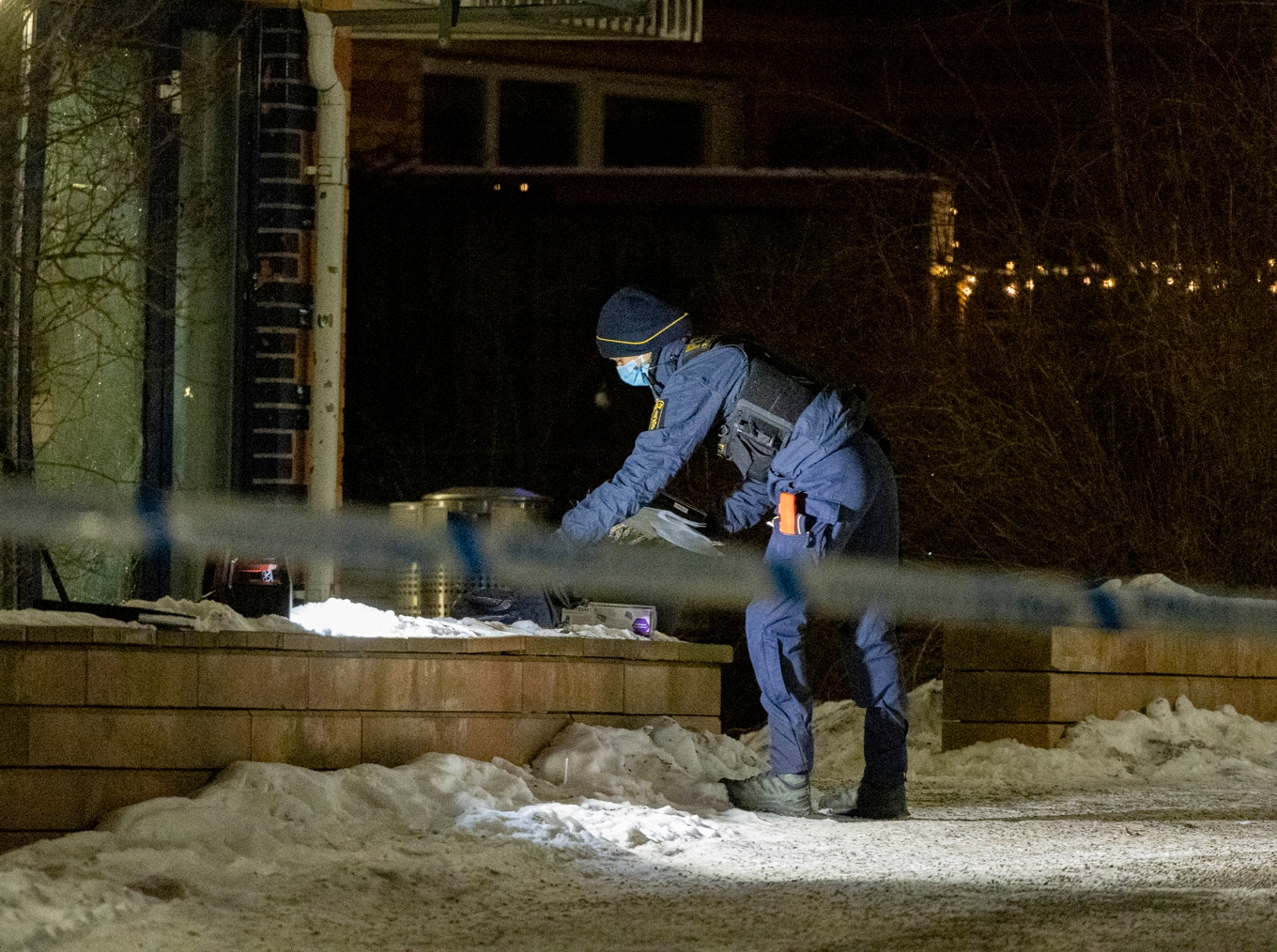 Ingen person har skadats i samband med händelsen. Foto: Ali Lorestani/TT