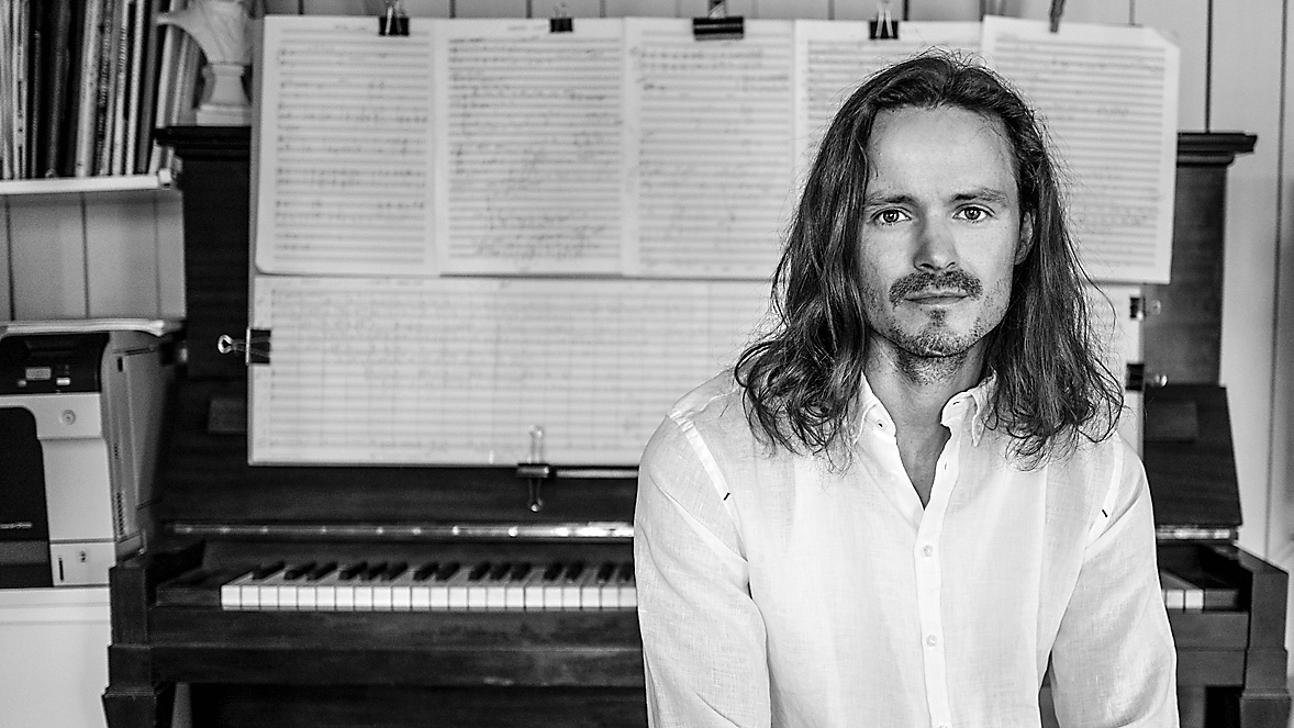 Den amerikanske tonsättaren Matthew Petersons andra symfoni ”The Wanderers” består bland annat av fragment från dikter av Dan Andersson och Gustaf Fröding. Foto: Johan Bergmark