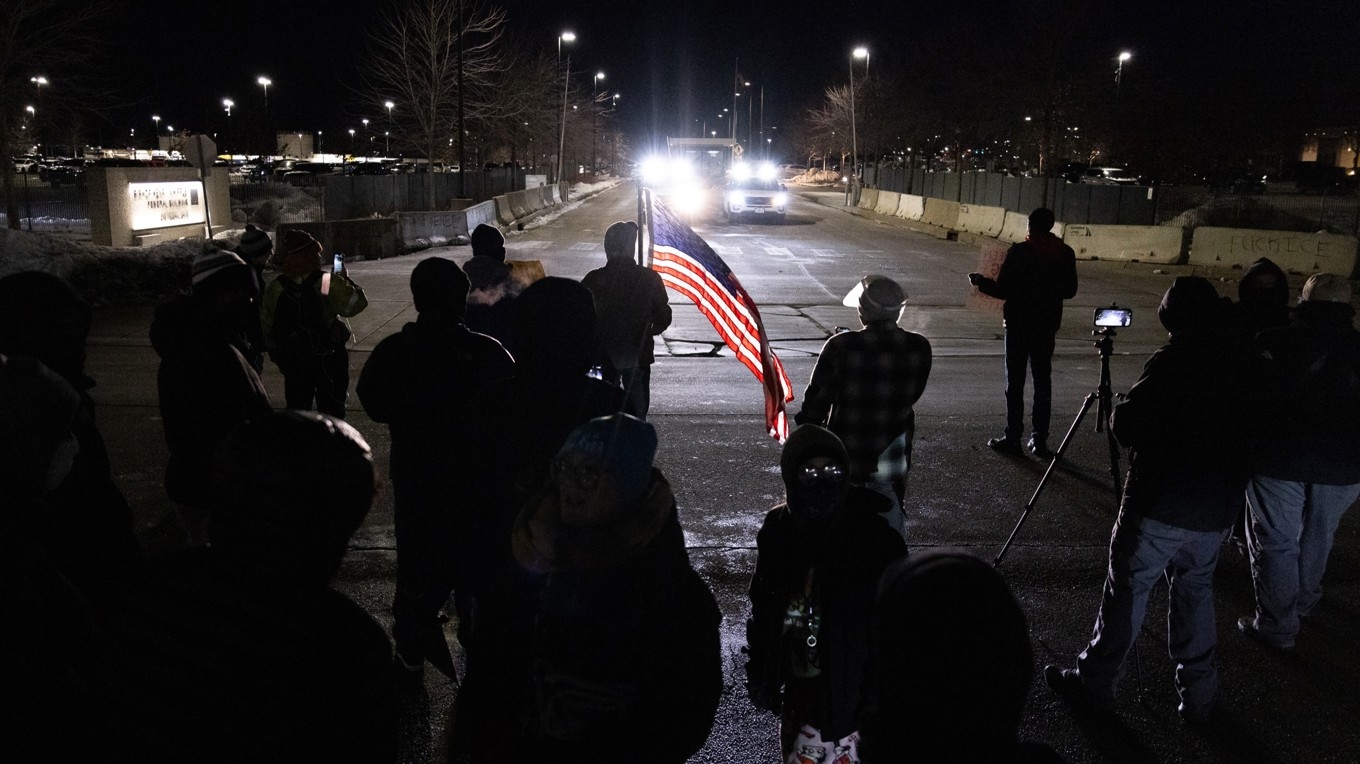 Demonstranter i Minneapolis den 11 januari. Foto: John Fredricks