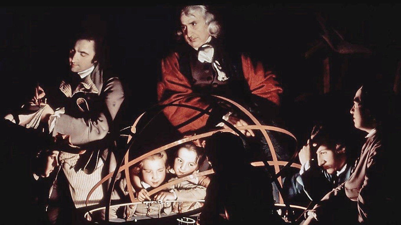 Ingen människa tycks vara för liten för att rymma stora tankar. Joseph Wright of Derbys (1734–1797) målning ”A Philosopher Lecturing on the Orrery”. Foto: Derby Museum and Art Gallery/Wikimedia Commons