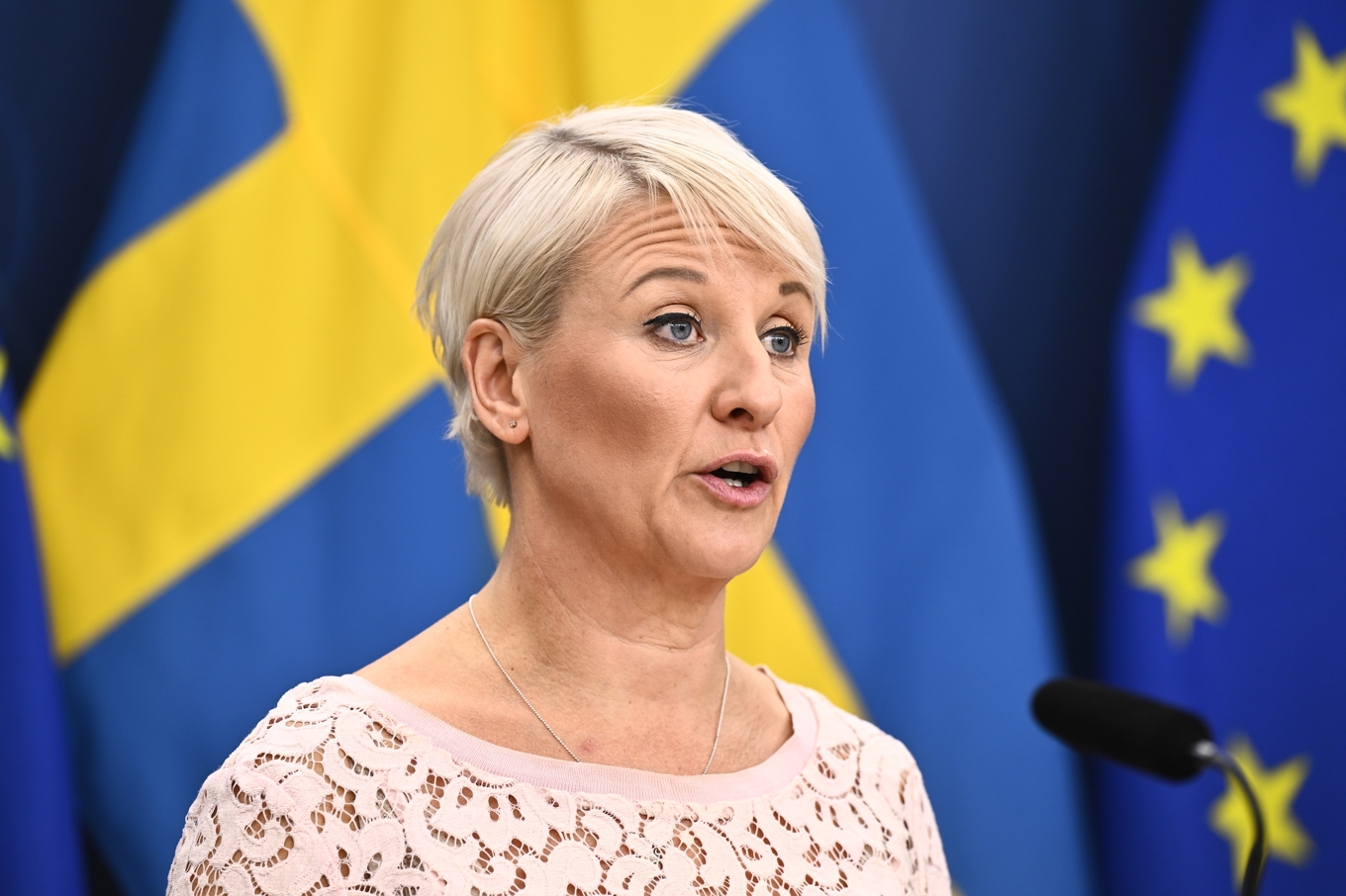 Äldre- och socialförsäkringsminister Anna Tenje (M). Arkivbild. Foto: Henrik Montgomery/TT