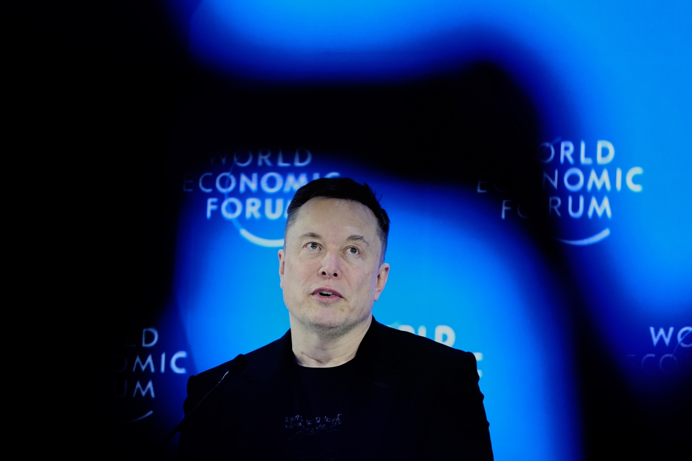 SpaceX grundare Elon Musk vid Världsekonomiskt Forum i Davos i januari. Foto: Markus Schreiber/AP/TT