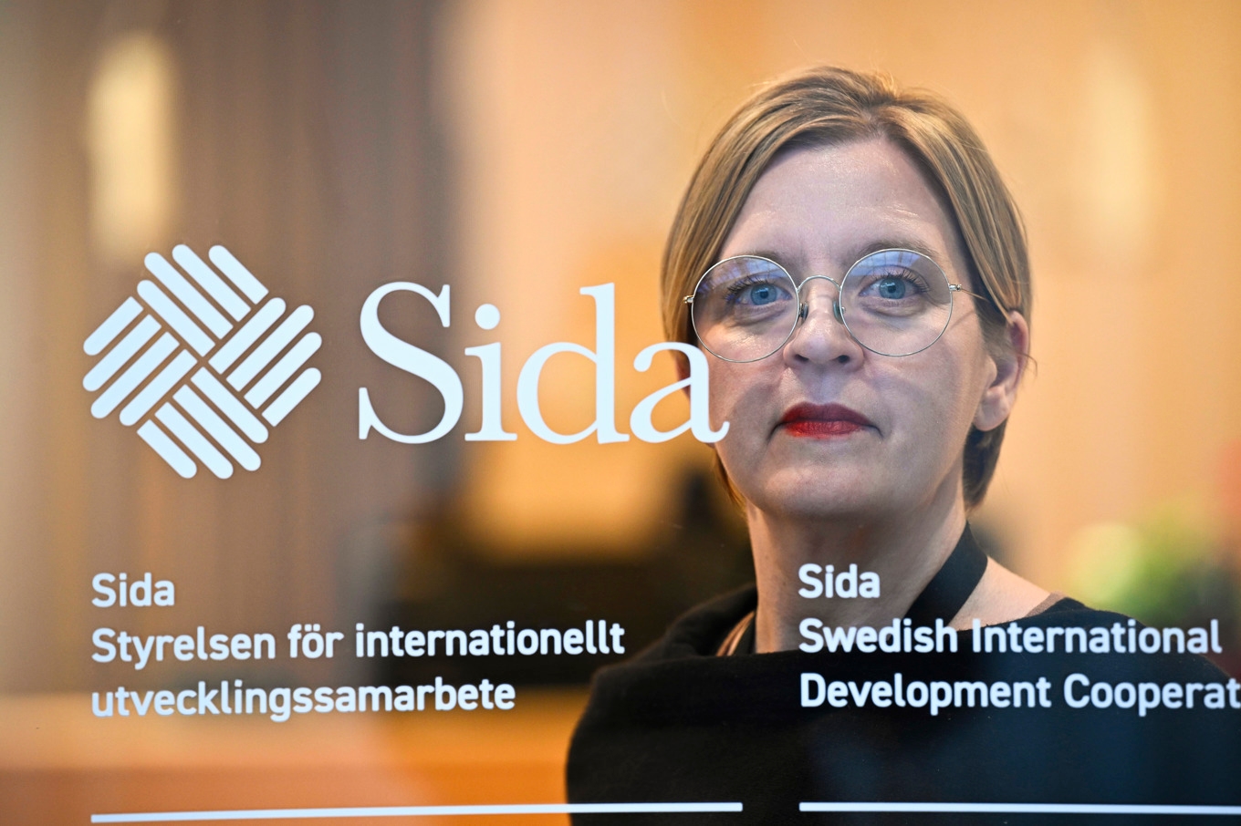 Sidas överdirektör Hanna Hellquist, på Sidas huvudkontor i Rissne. Foto: Fredrik Sandberg/TT