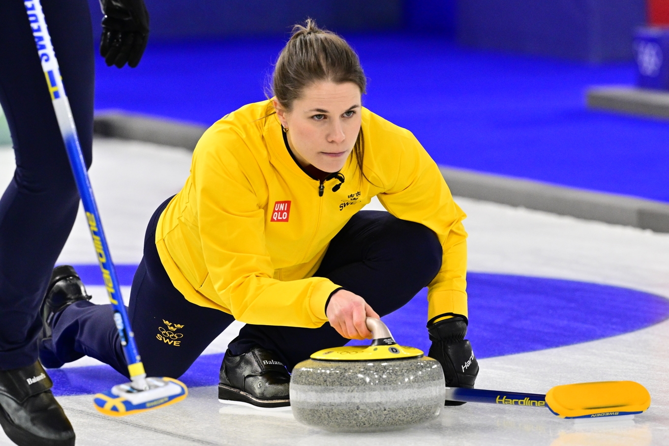 Anna Hasselborg i en match tidigare under OS. Foto: Jonas Ekströmer/TT