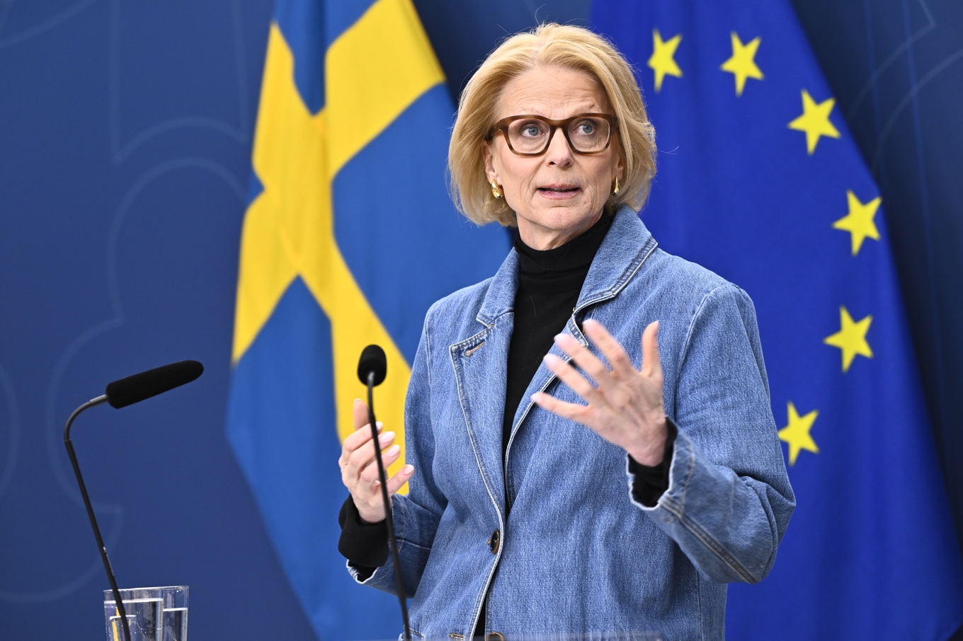 Finansminister Elisabeth Svantesson (M) fotograferad i Rosenbad förra veckan. Foto: Henrik Montgomery/TT