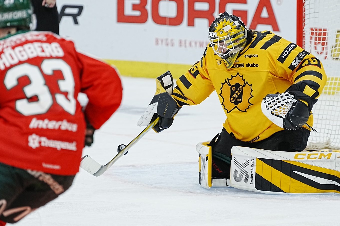 Skellefteås målvakt Strauss Mann. Arkivbild. Foto: Björn Larsson Rosvall/TT