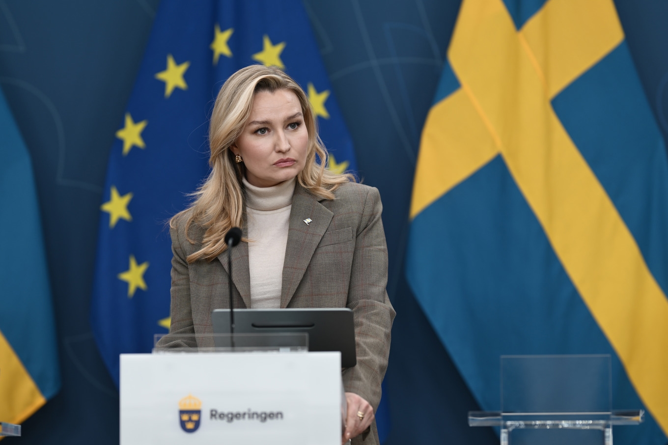 Energi- och näringsminister Ebba Busch (KD) KU-anmäls av V. Arkivbild. Foto: Magnus Lejhall/TT