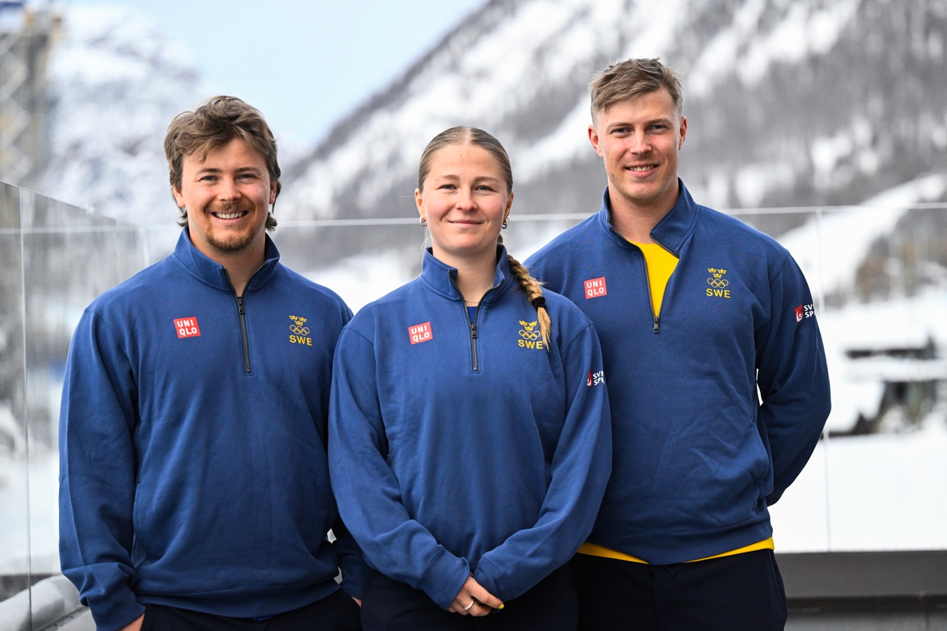 Syskonen och skicrossåkarna Erik Mobärg, Linnea Mobärg och David Mobärg skapar historia. Arkivbild. Foto: Fredrik Sandberg/TT