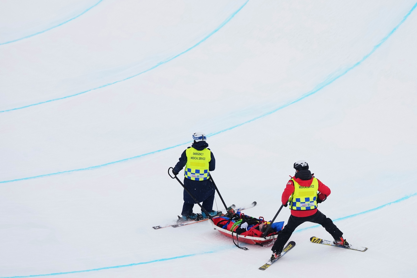 Finley Melville Ives kraschade i OS-halfpipe. Foto: Gregory Bull /AP/TT