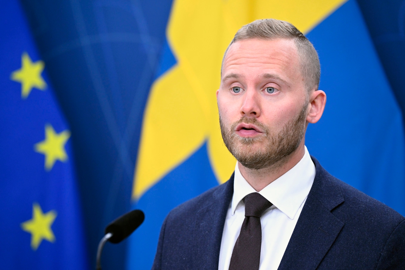 Sverigedemokraternas vice partiledare Henrik Vinge. Arkivbild. Foto: Jessica Gow/TT