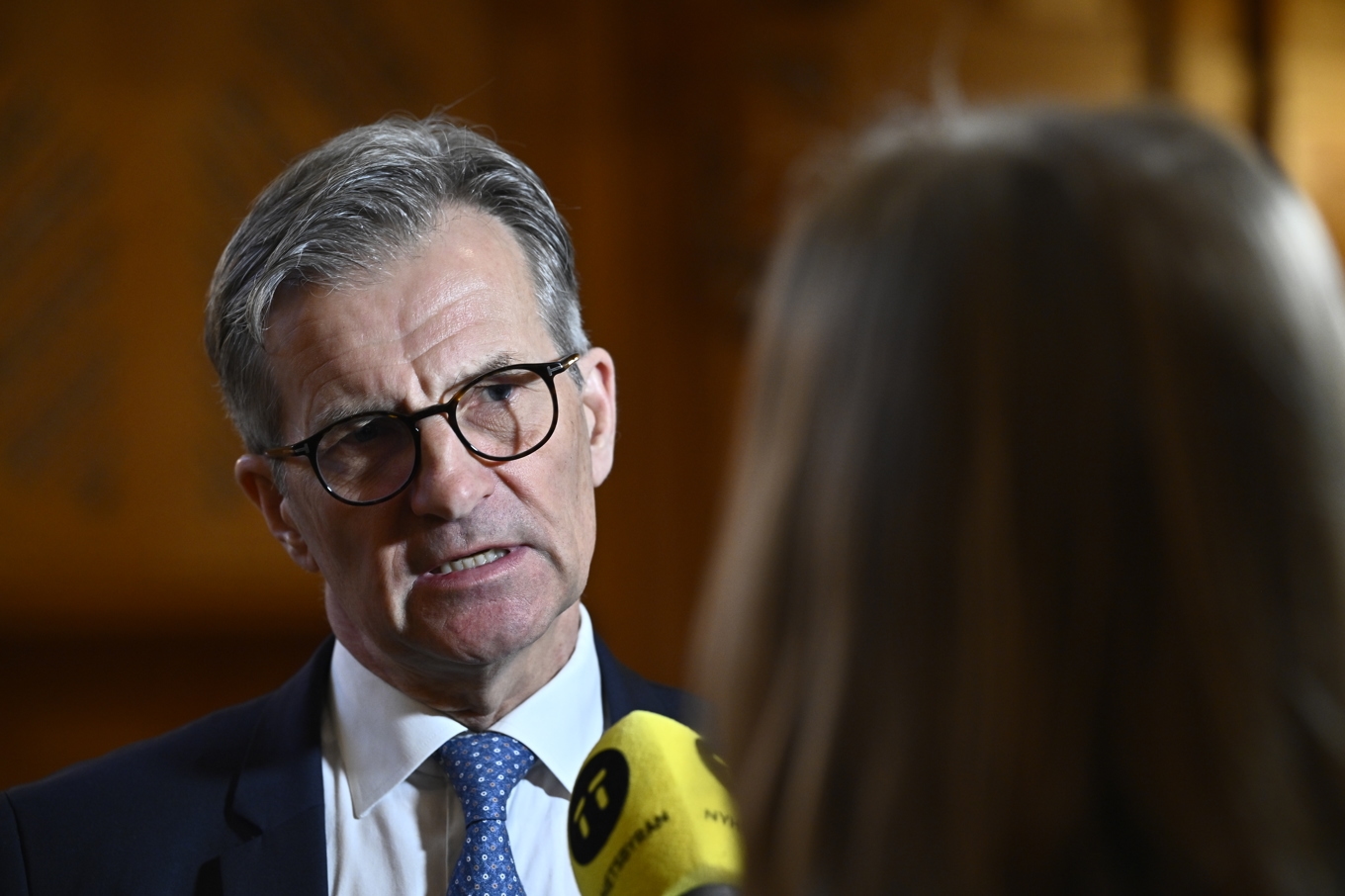 Riksbankschef Erik Thedéen efter en utfrågning i riksdagens finansutskott. Foto: Fredrik Sandberg/TT