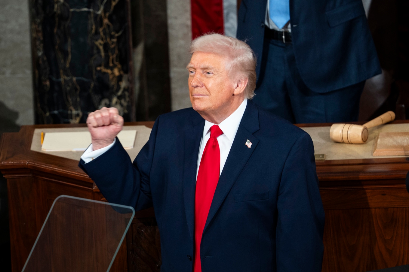 USA:s President Donald Trump håller sitt ”State of the Union”-tal i Washington D.C. den 24 februari. Foto: Madalina Kilroy