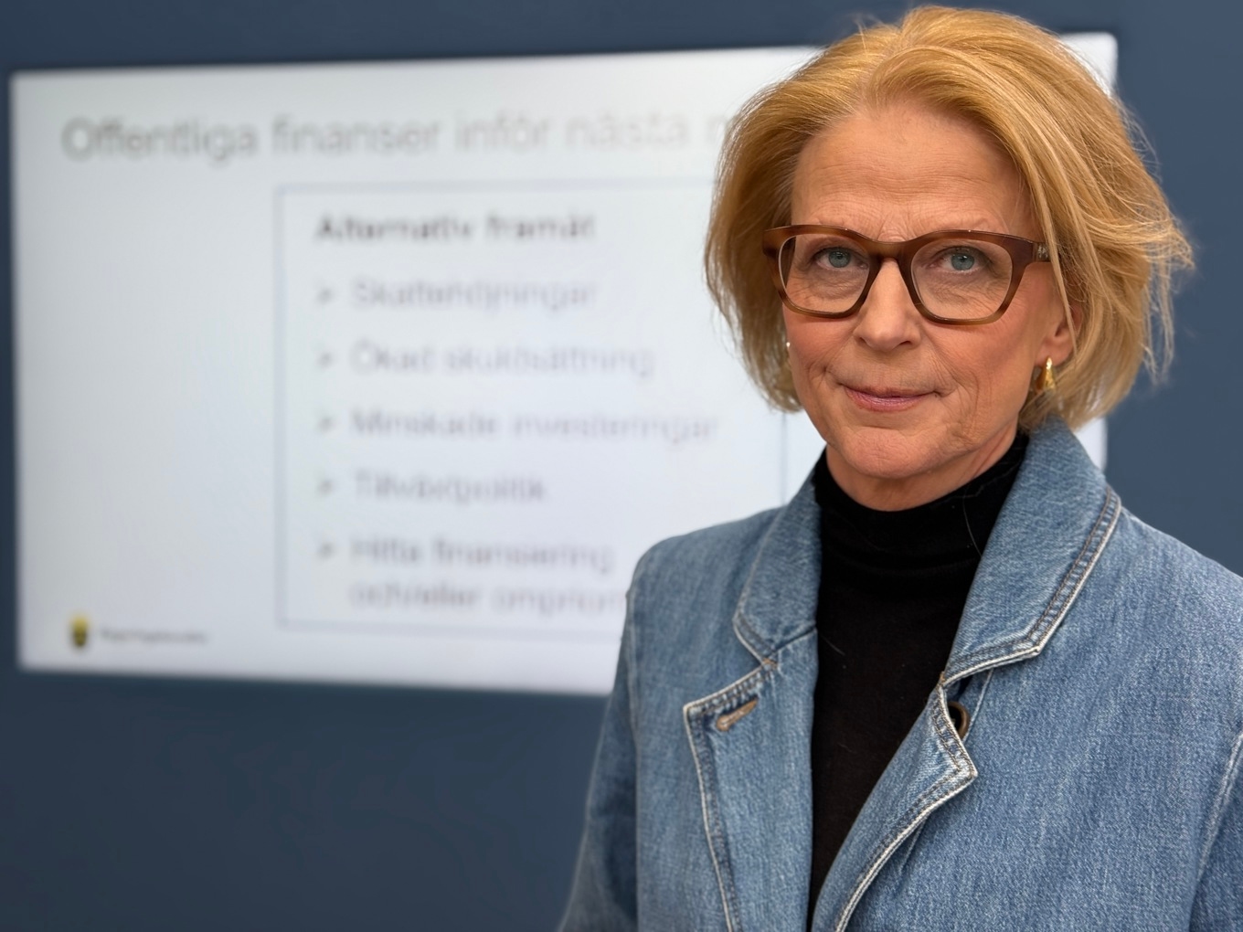 Finansminister Elisabeth Svantesson kommer med ett bistert besked inför valrörelsen. Det finns knappt något reformutrymme kvar under hela nästa mandatperiod. Foto: Staffan Erfors