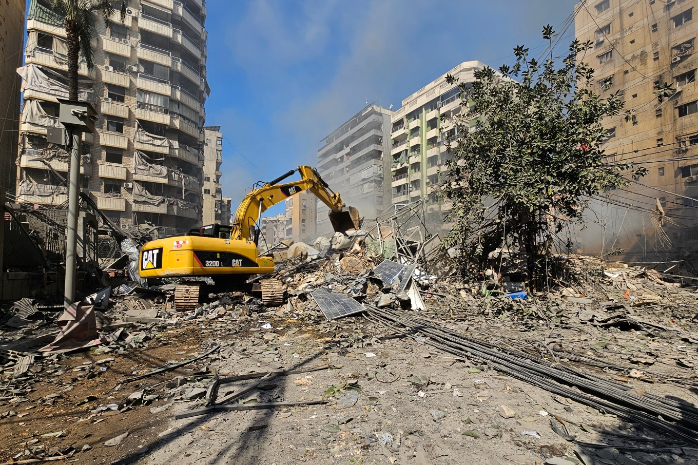 Förstörelse efter en israelisk attack mot Libanon tidigare i veckan. Foto: Hassan Ammar/AP/TT