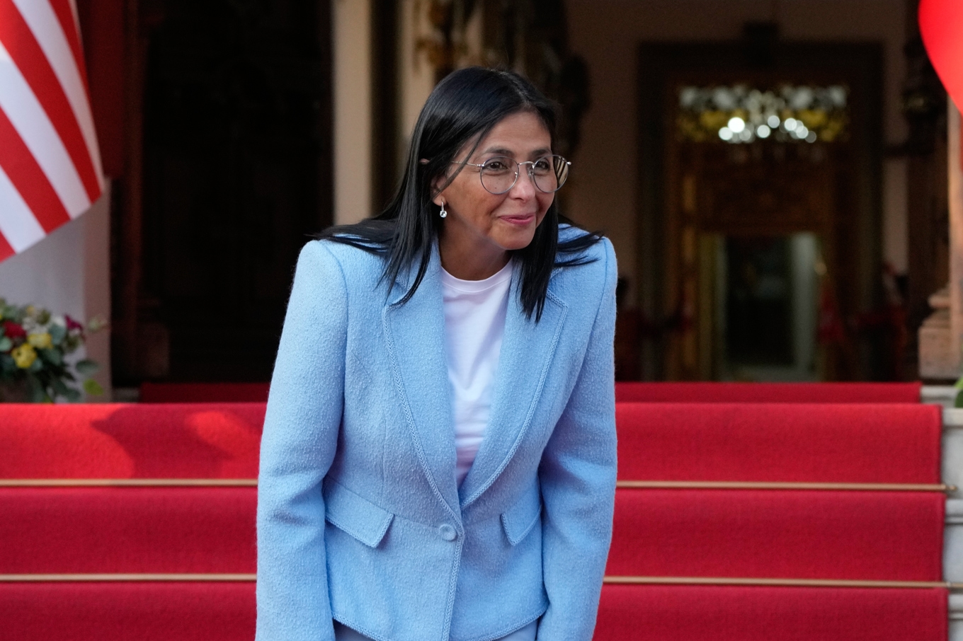 Venezuelas interimspresident Delcy Rodríguez. Arkivbild. Foto: Ariana Cubillos /AP/TT