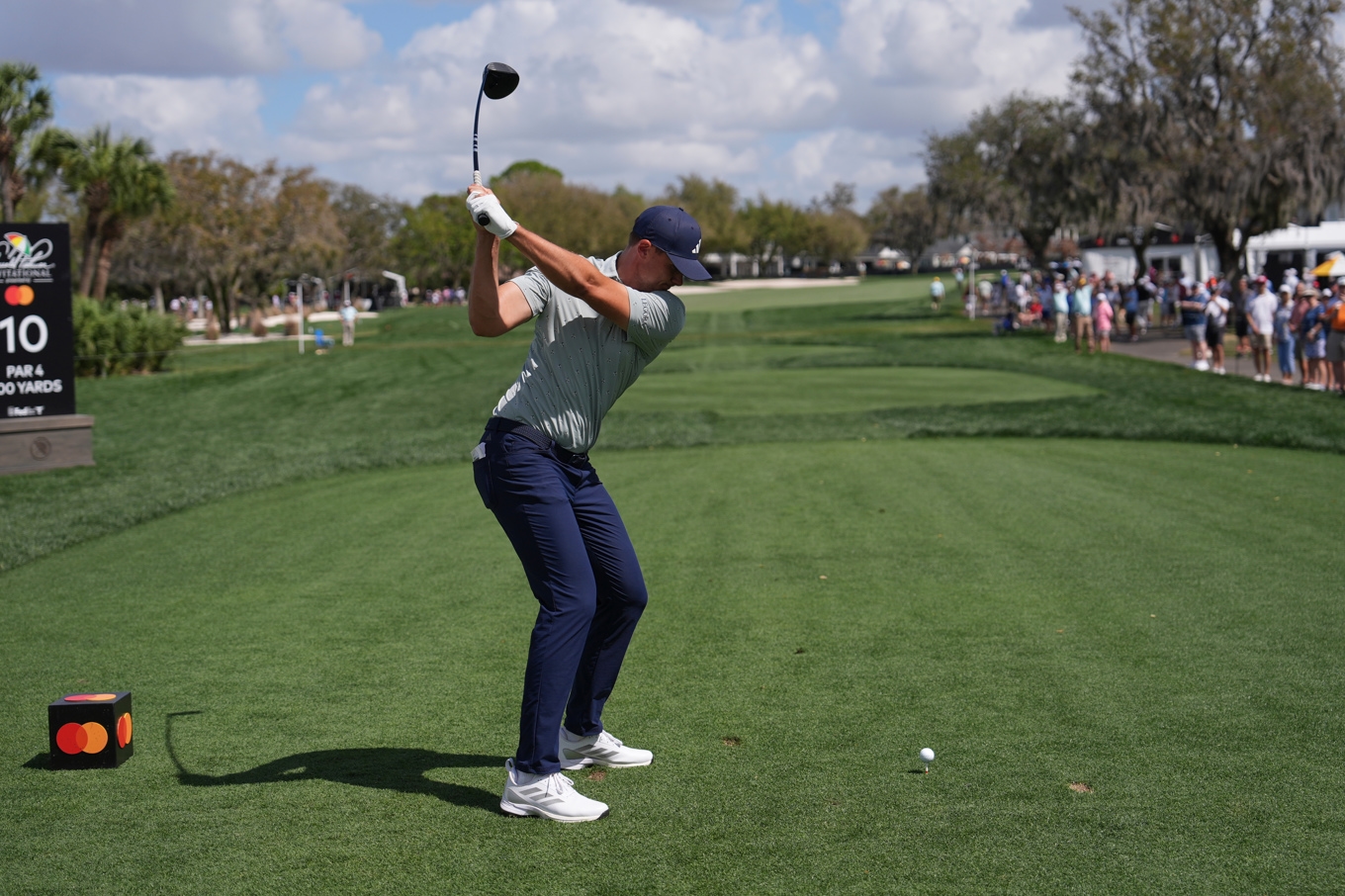 Ludvig Åberg under turneringens andra dag. Foto: Matt Slocum/AP/TT