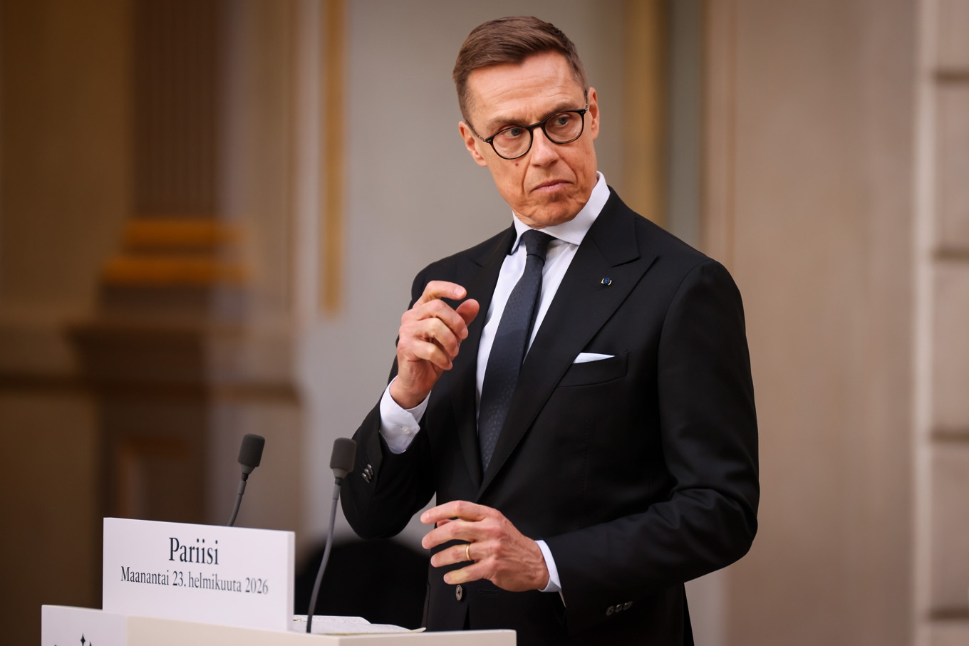 Finlands president Alexander Stubb. Arkivbild. Foto: Thomas Padilla /AP/TT