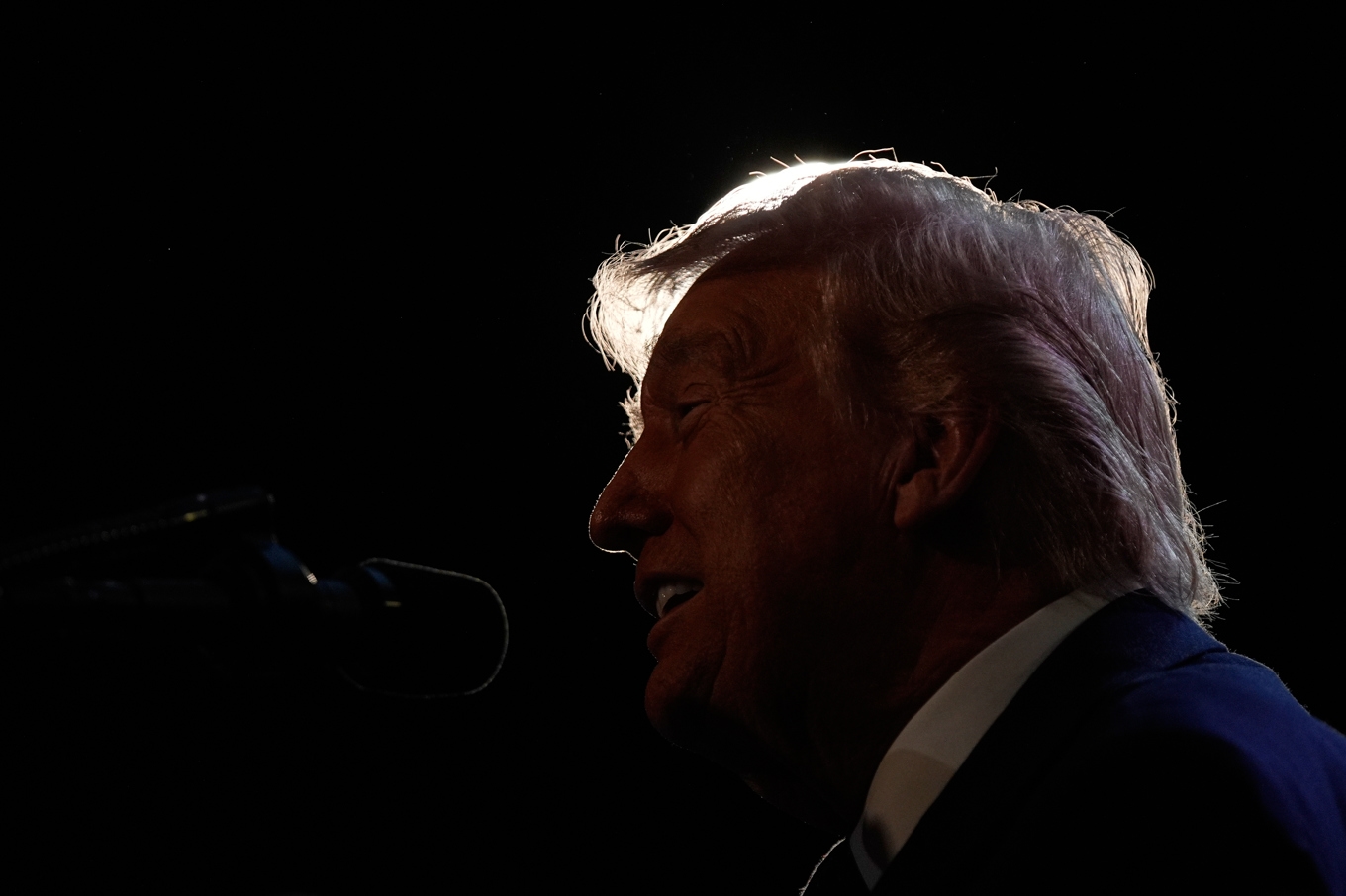 USA:s president Donald Trump under ett tal på måndagen. Foto: Mark Schiefelbein/AP/TT