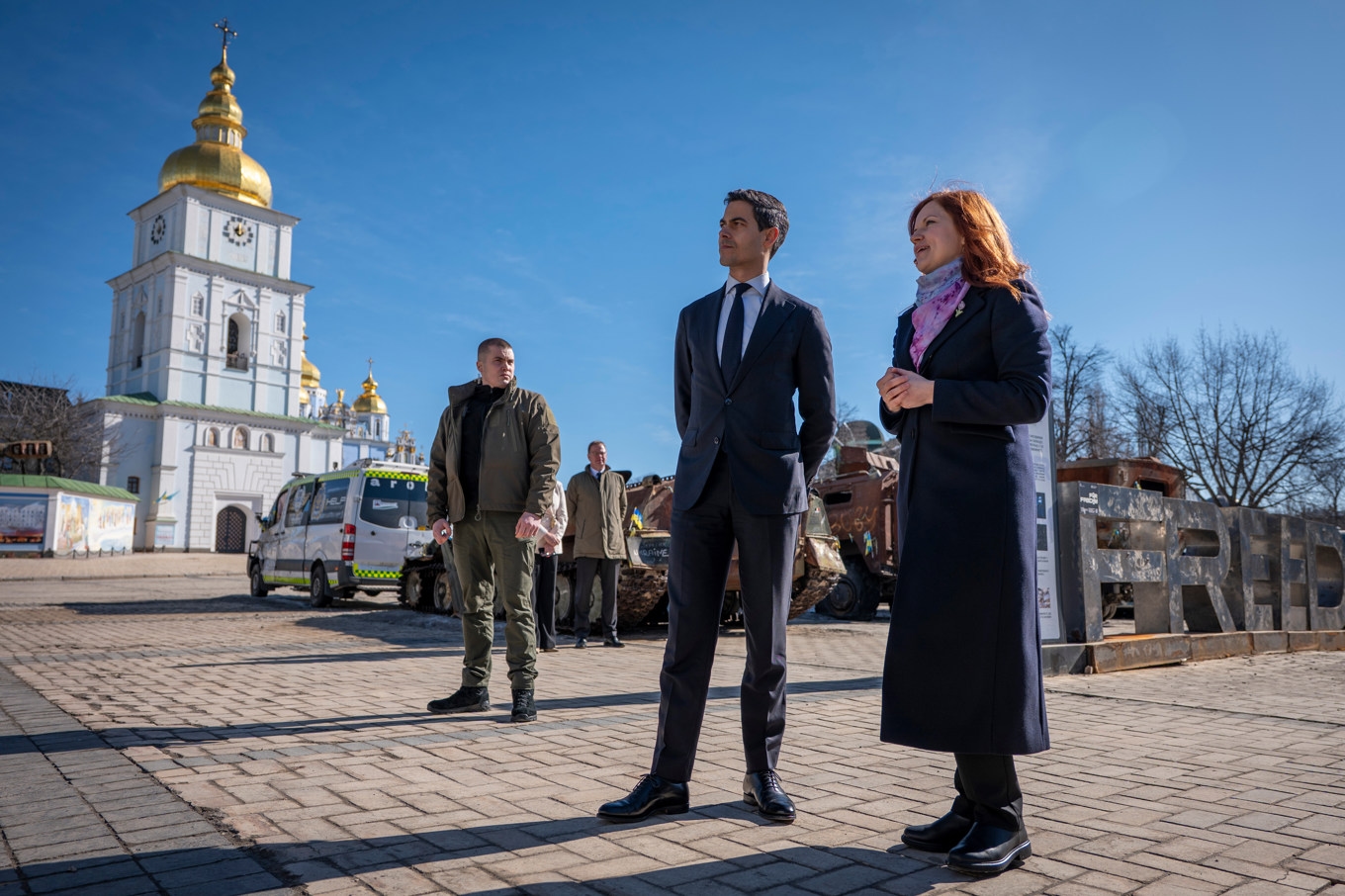 Nederländernas premiärminister Rob Jetten på besök i Kiev tidigare i veckan. Arkivbild. Foto: Dan Bashakov/AP/TT