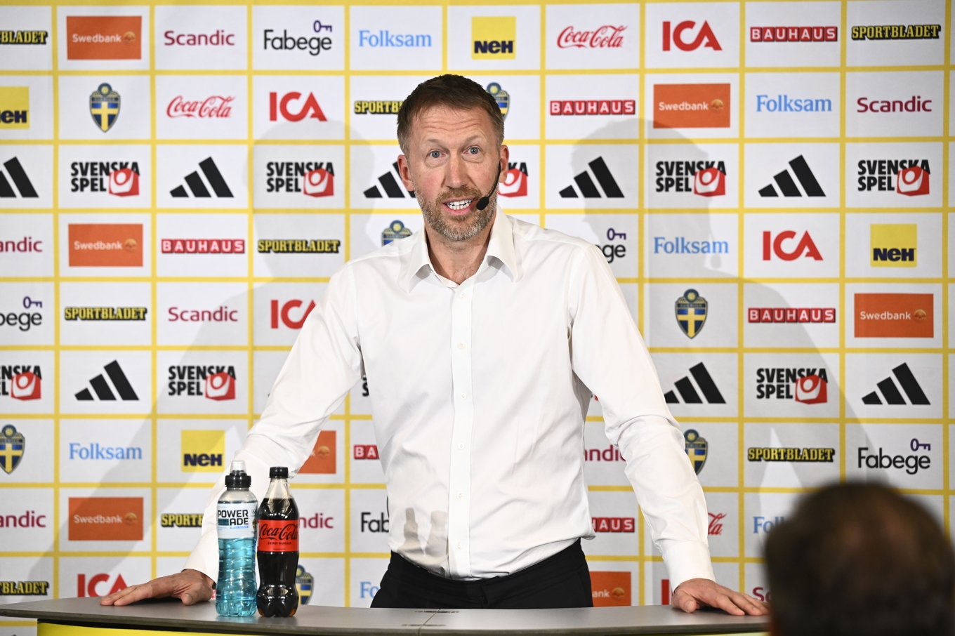 Graham Potter fortsätter som förbundskapten i fotbollslandslaget till 2030. Foto: Fredrik Sandberg/TT