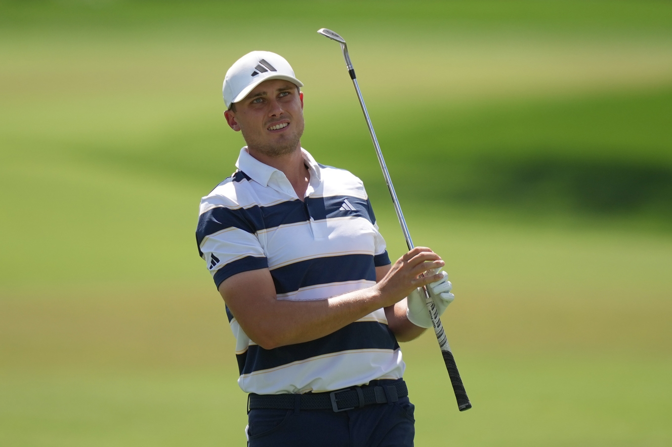 Ludvig Åberg är i ensam ledning i The Players Championship. Arkivbild. Foto: Matt Slocum/AP/TT