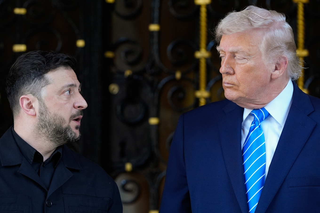 President Volodymyr Zelenskyj och USA:s Donald Trump under ett möte i december. Foto: Alex Brandon/AP/TT