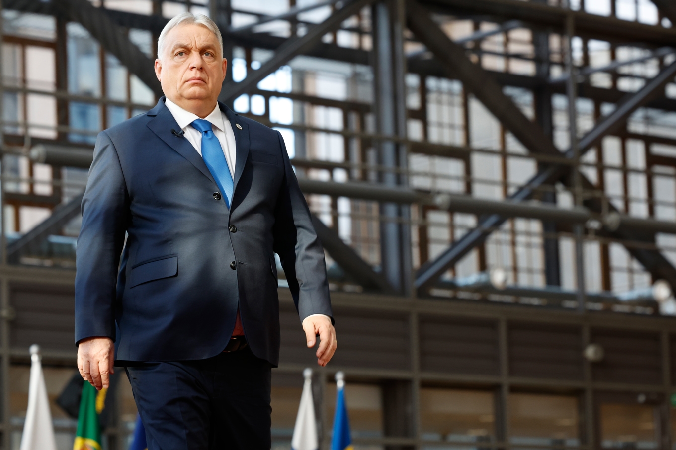 Ungerns premiärminister Viktor Orbán på plats i Bryssel. Foto: Geert Vanden Wijngaert/AP/TT