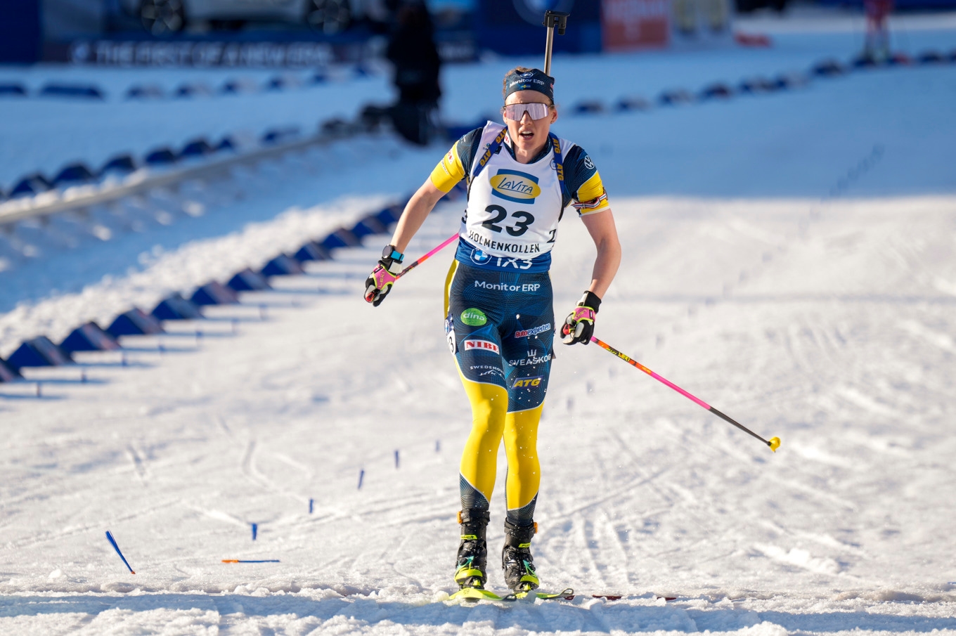 Hanna Öberg vann i världscupen för andra dagen i rad. Foto: Heiko Junge/NTB/TT