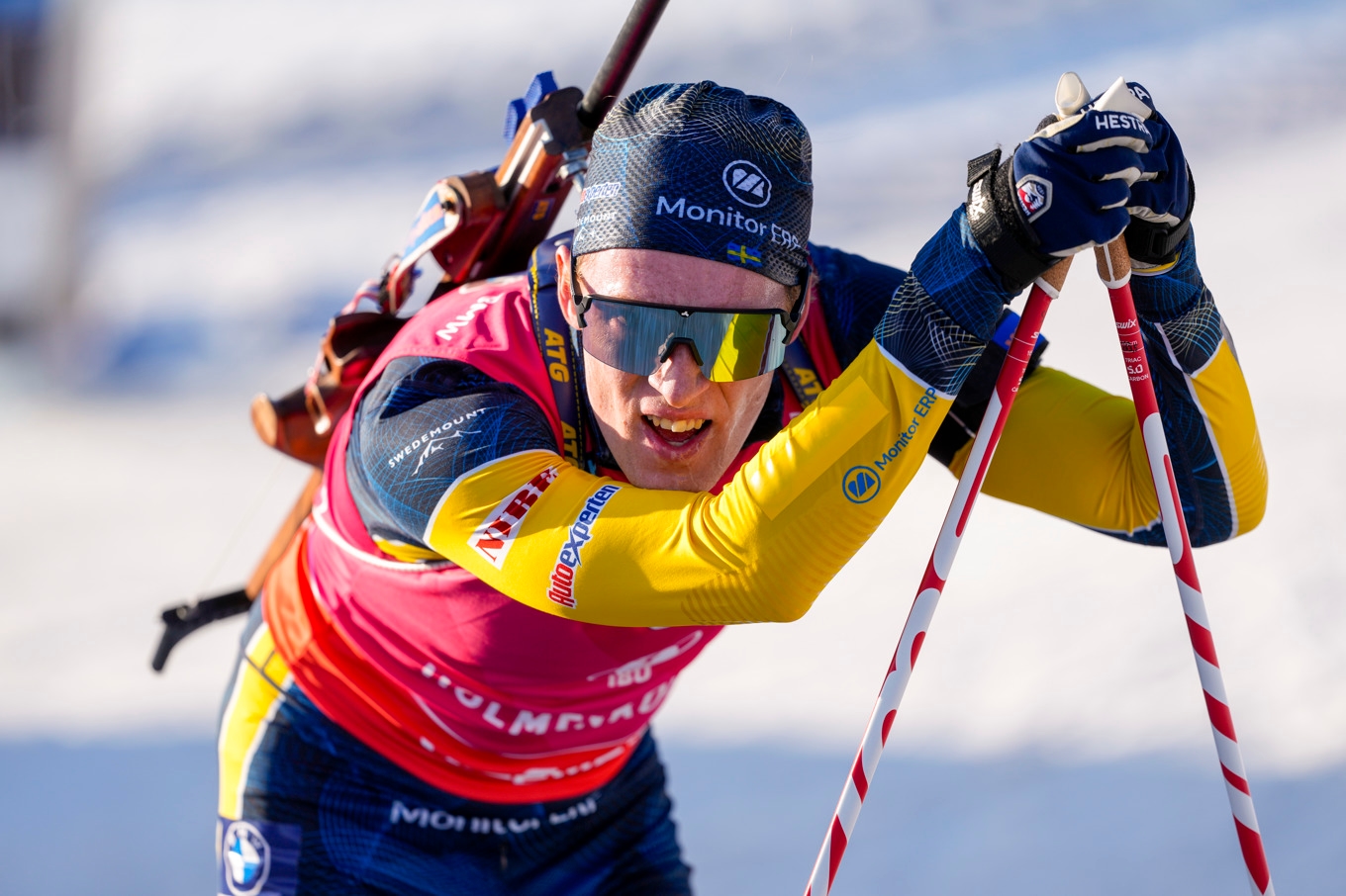 Sebastian Samuelsson slutade nia i världscupsäsongens sista tävling. Foto: Heiko Junge/NTB/TT