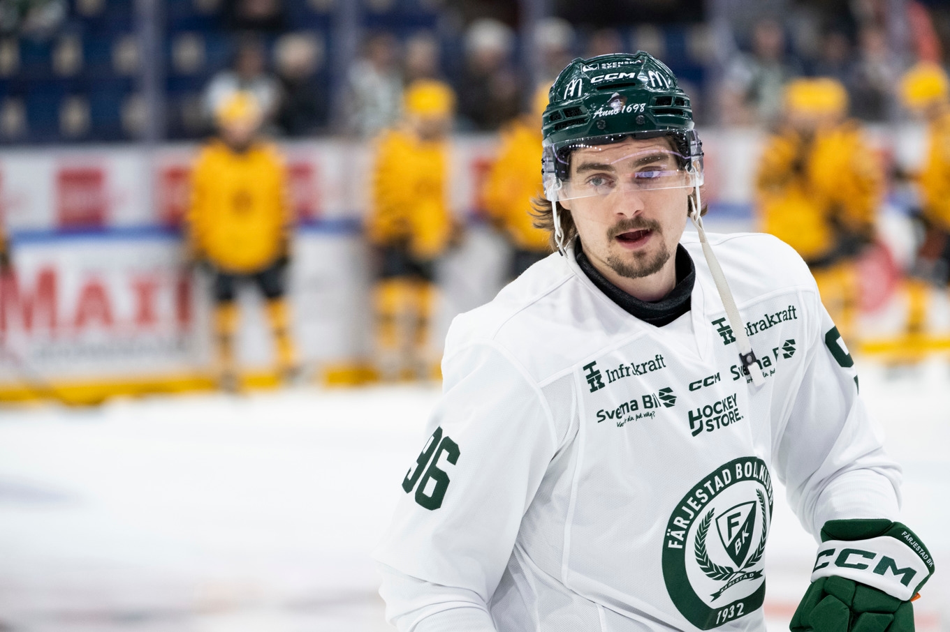 David Tomasek gjorde tre mål när Färjestad vände 0–5 till 6–5. Arkivbild. Foto: Tommy Perdersen/TT