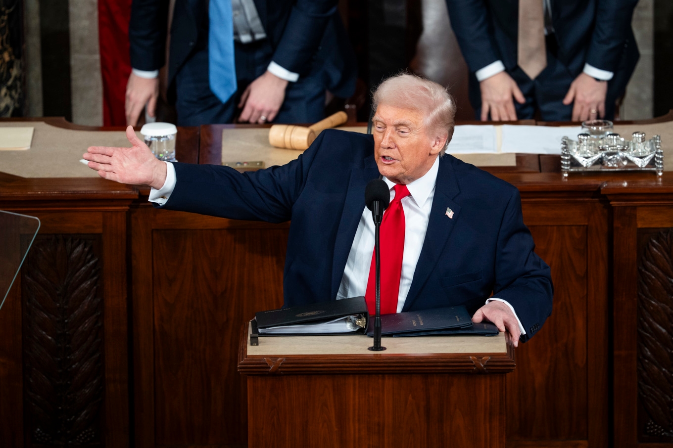 USA:s president Donald Trump håller sitt State of the Union-tal tidigare i år. Foto: Madalina Kilroy