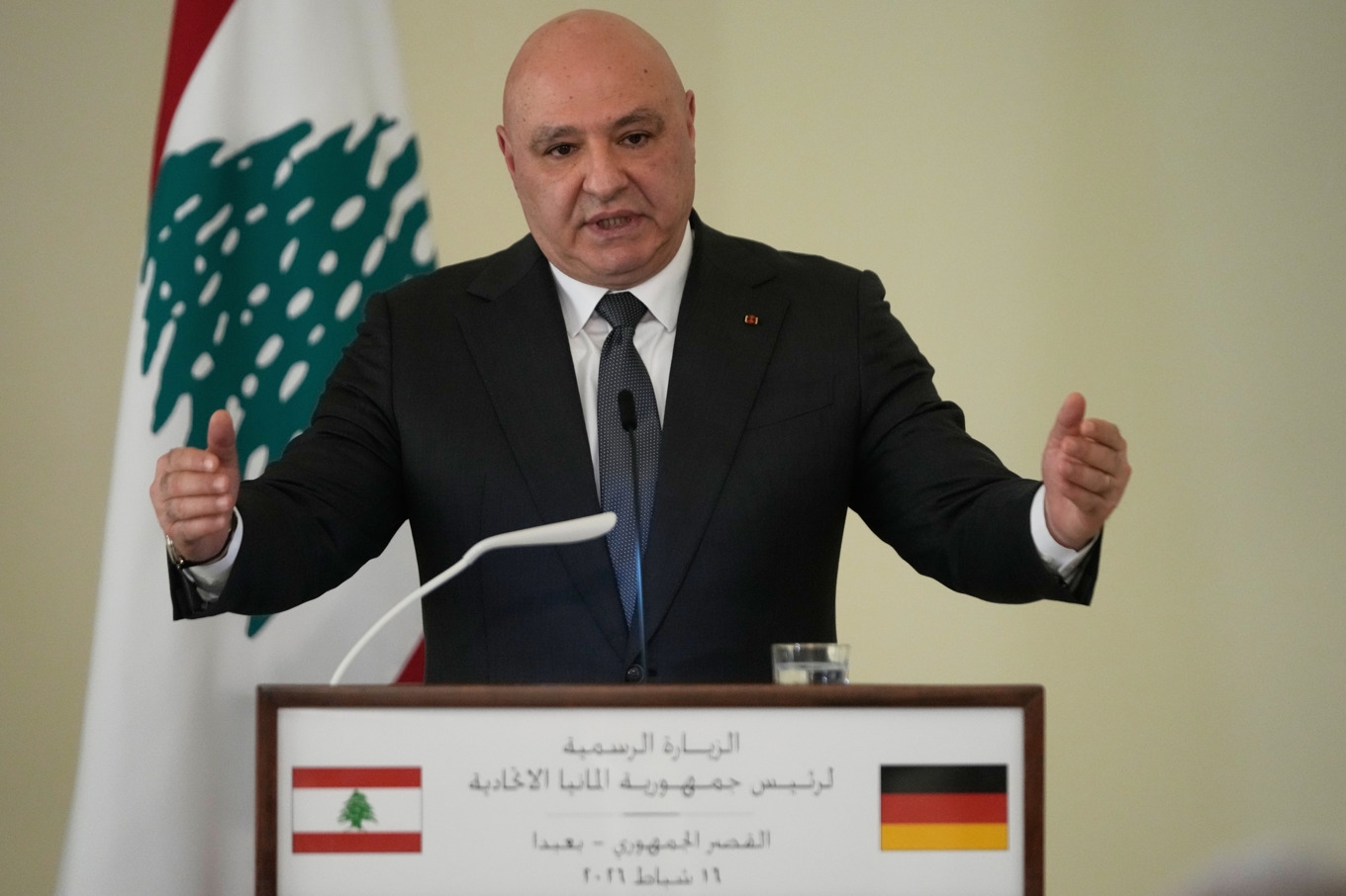 Libanons president Joseph Aoun. Arkivbild. Foto: Hussein Malla /AP/TT