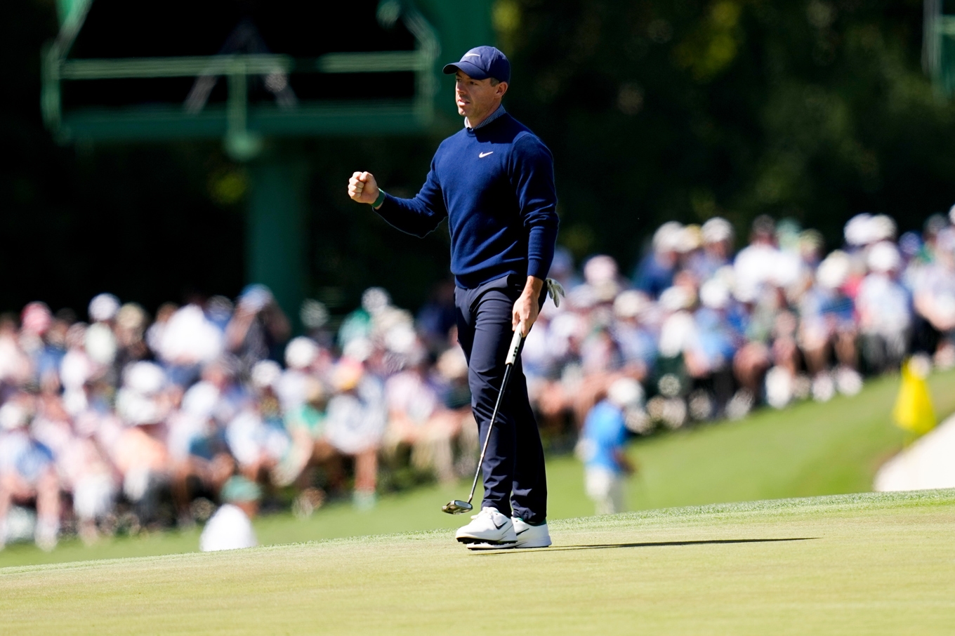 Rory McIlroy är i delad ledning i US Masters. Foto: David J. Phillip/AP/TT