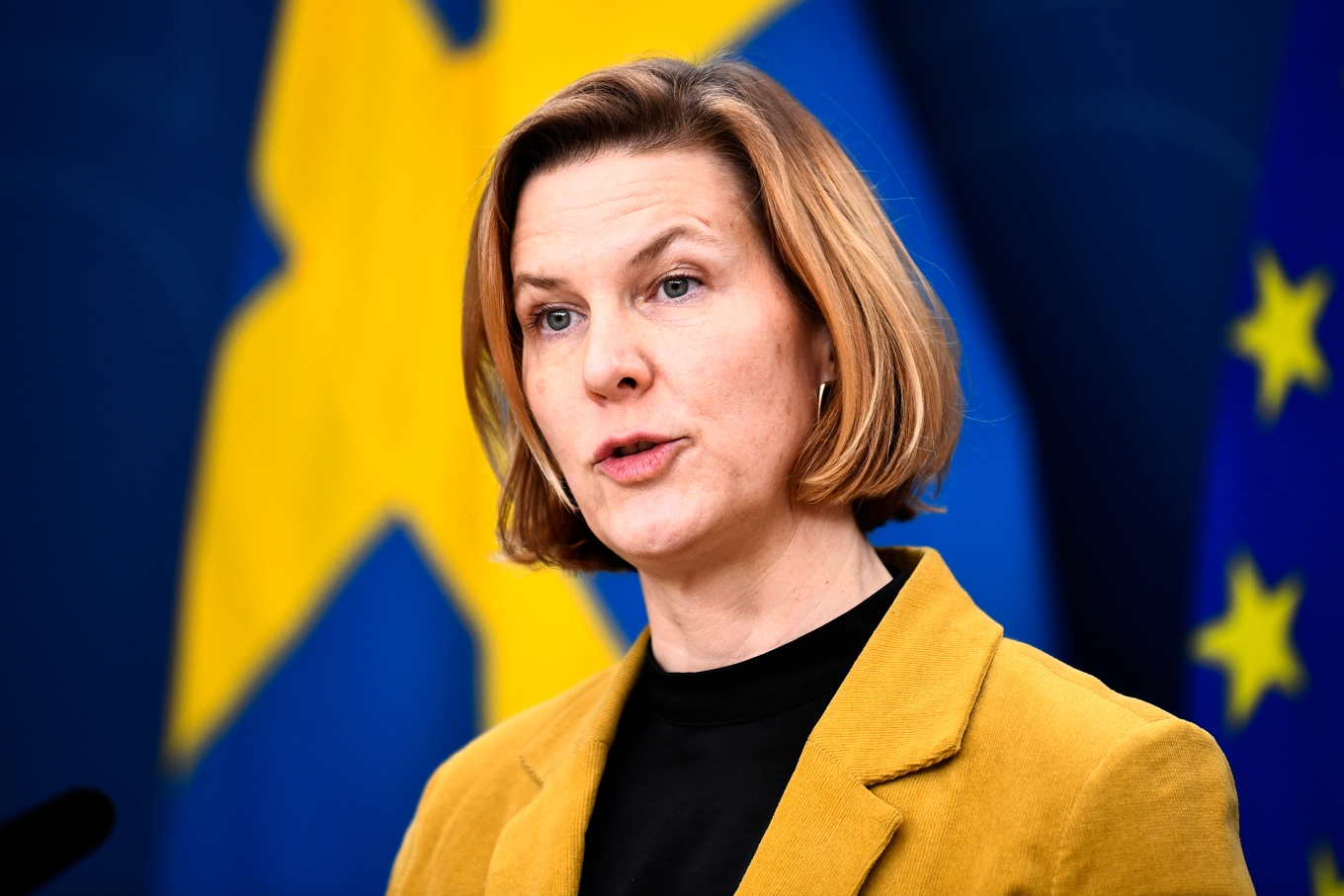 Jämställdhetsminister Nina Larsson (L). Foto: Lars Schröder/TT