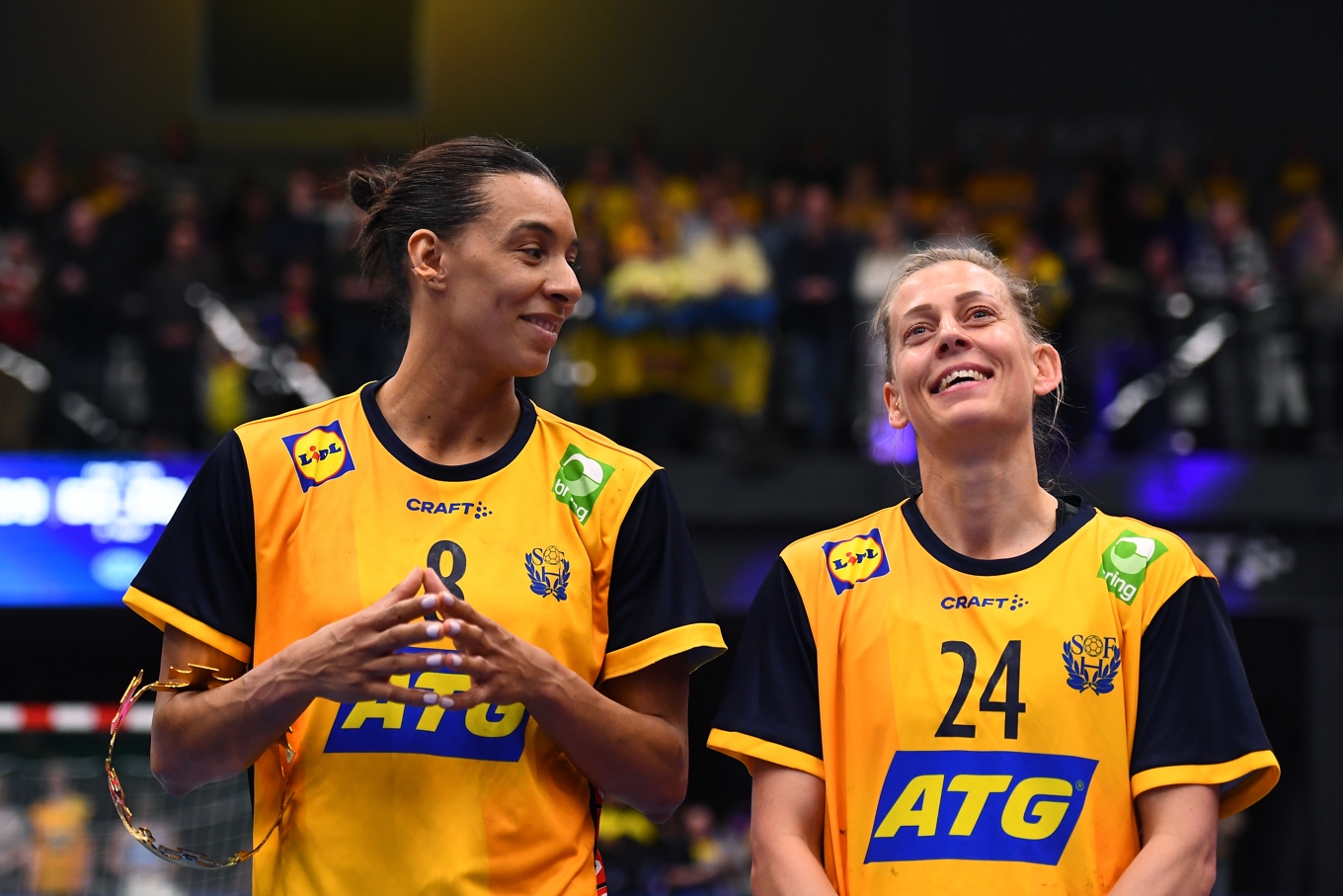 Jamina Roberts och Nathalie Hagman. Foto: Patric Söderström/TT