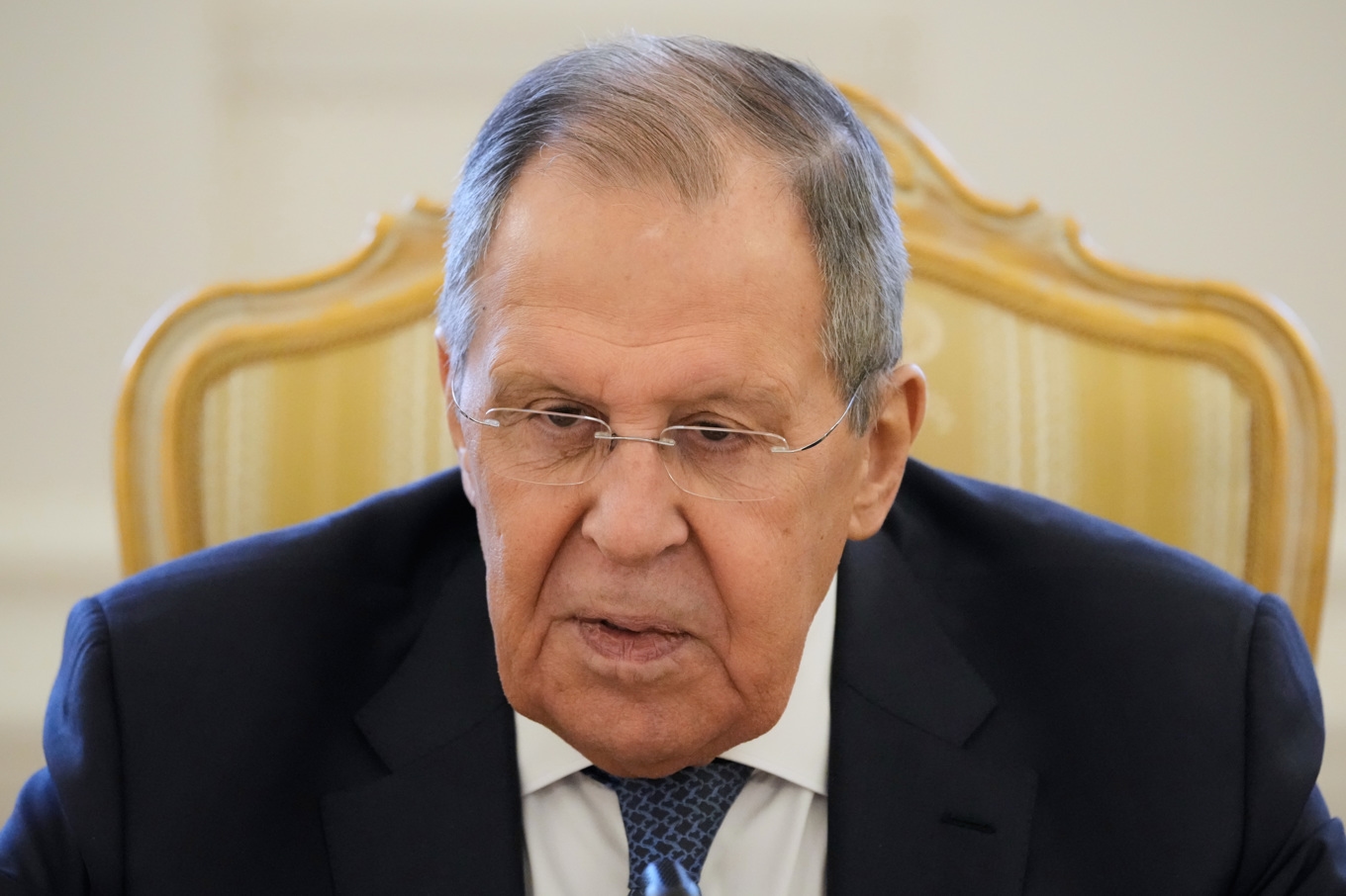 Rysslands utrikesminister Sergej Lavrov på en bild från i början av april. Foto: Pavel Bednyakov/AP/TT