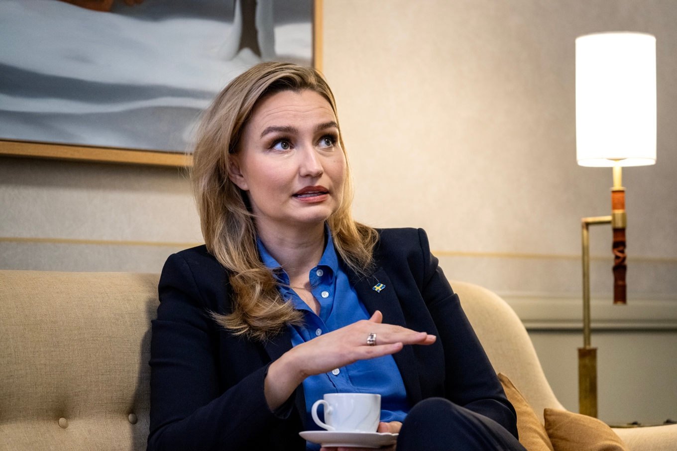 Kristdemokraternas partiledare, energi- och näringsminister Ebba Busch (KD). Foto: Christine Olsson/TT