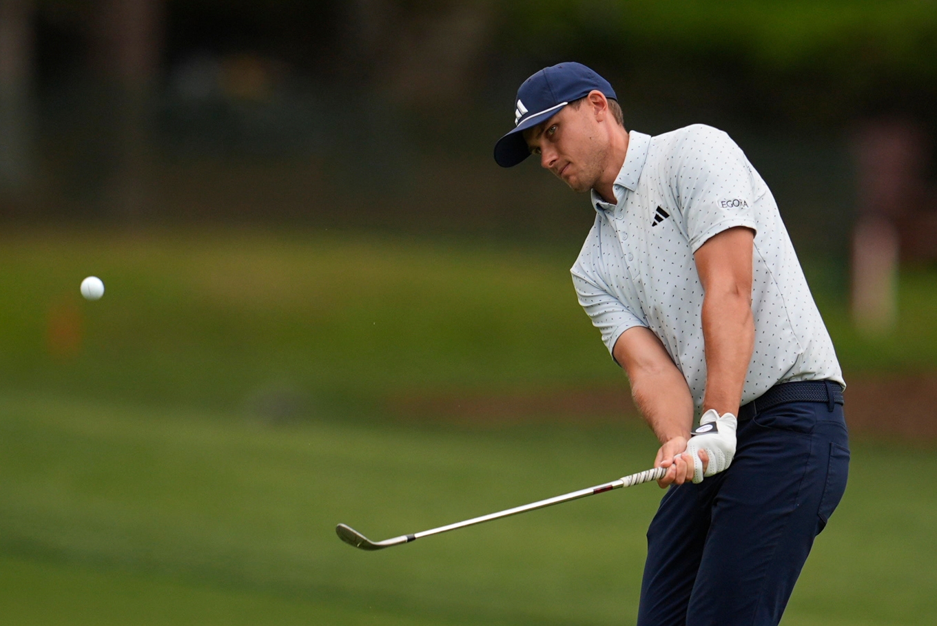 Ludvig Åberg i fjärde rundan. Foto: Mike Stewart/AP/TT