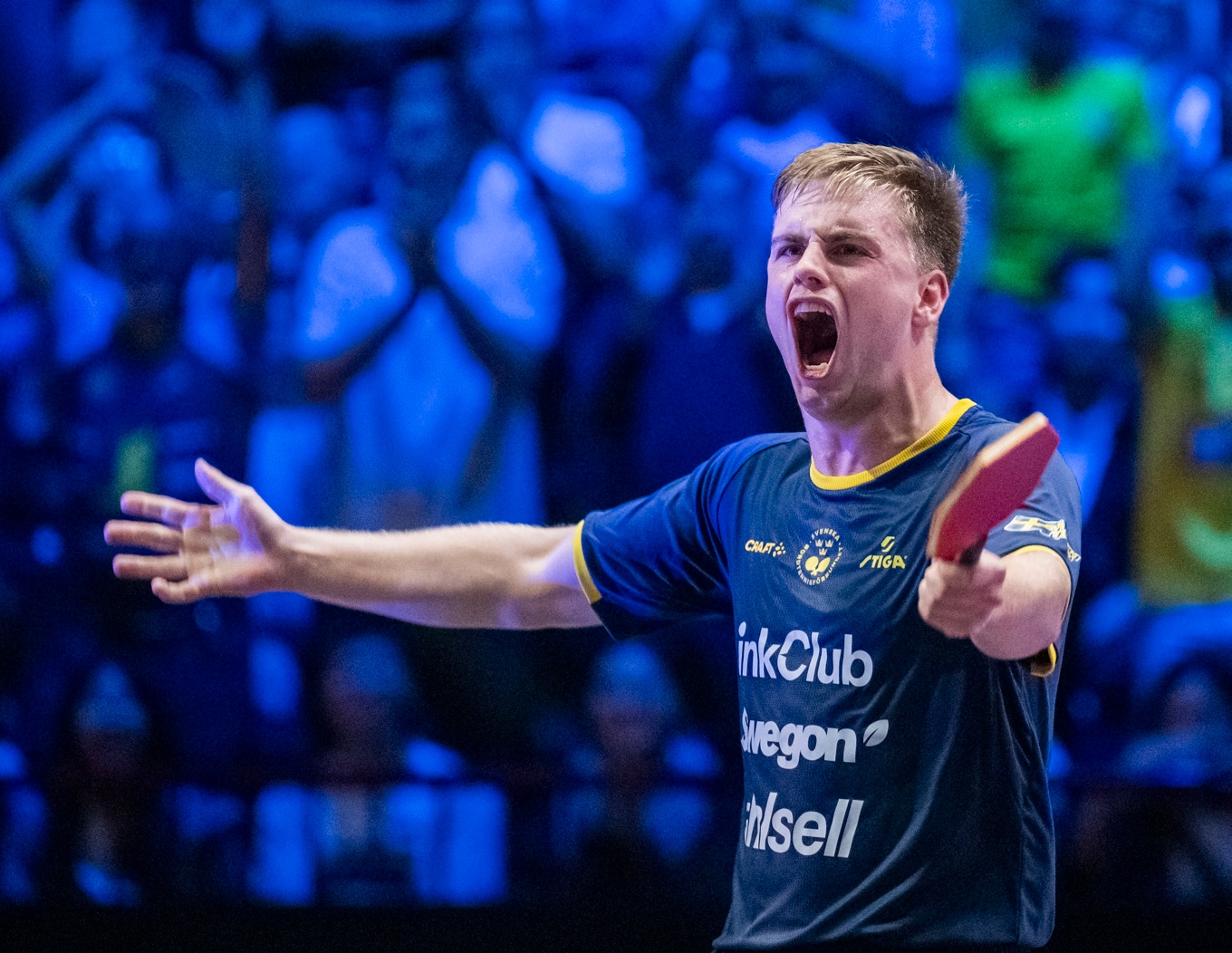 Truls Möregårdh nådde på tisdagen 100 raka segrar i pingisligan. Arkivbild. Foto: Johan Nilsson/TT
