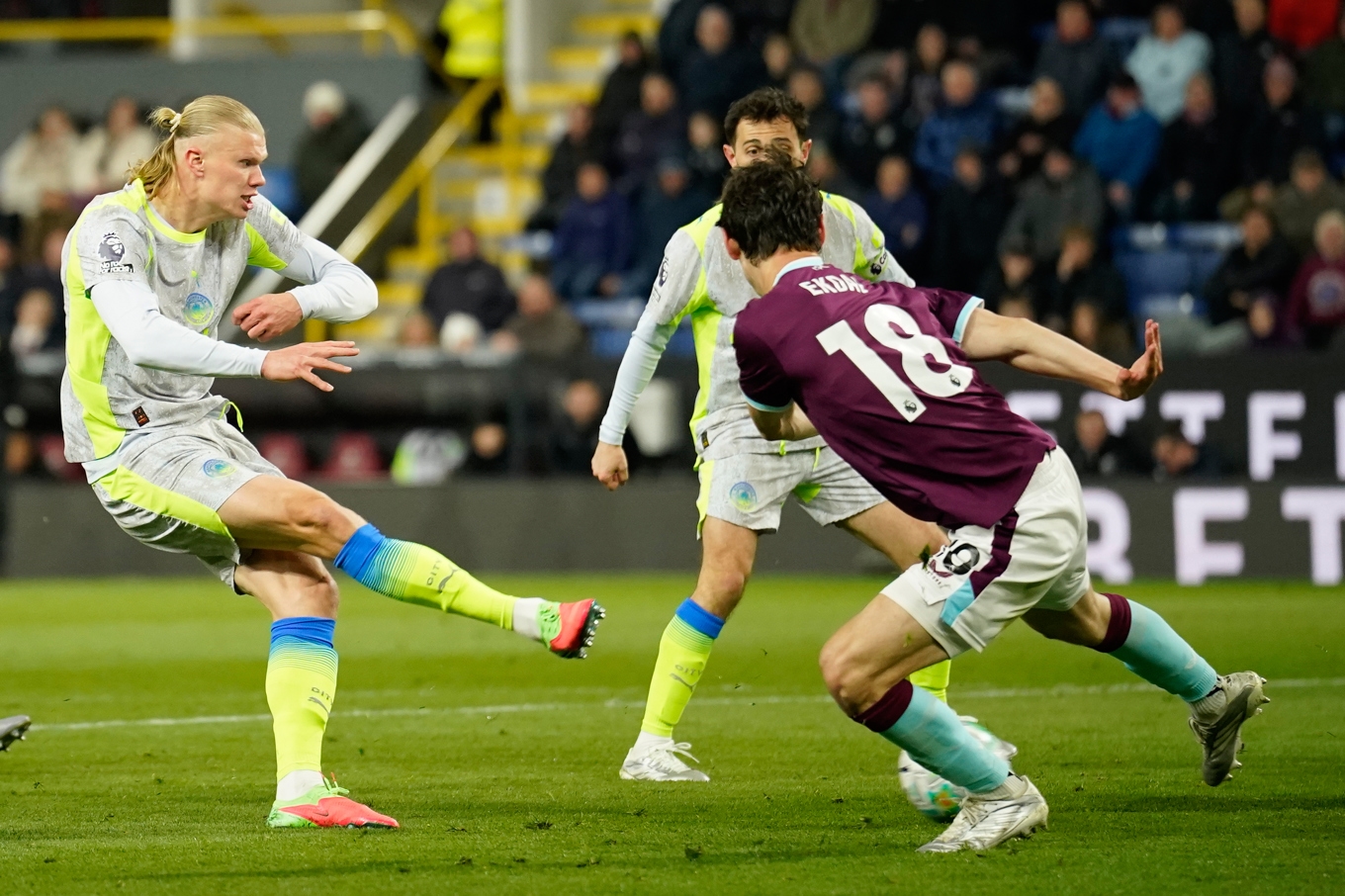 Erling Braut Haaland slog till igen. Foto: Dave Thompson/AP/TT