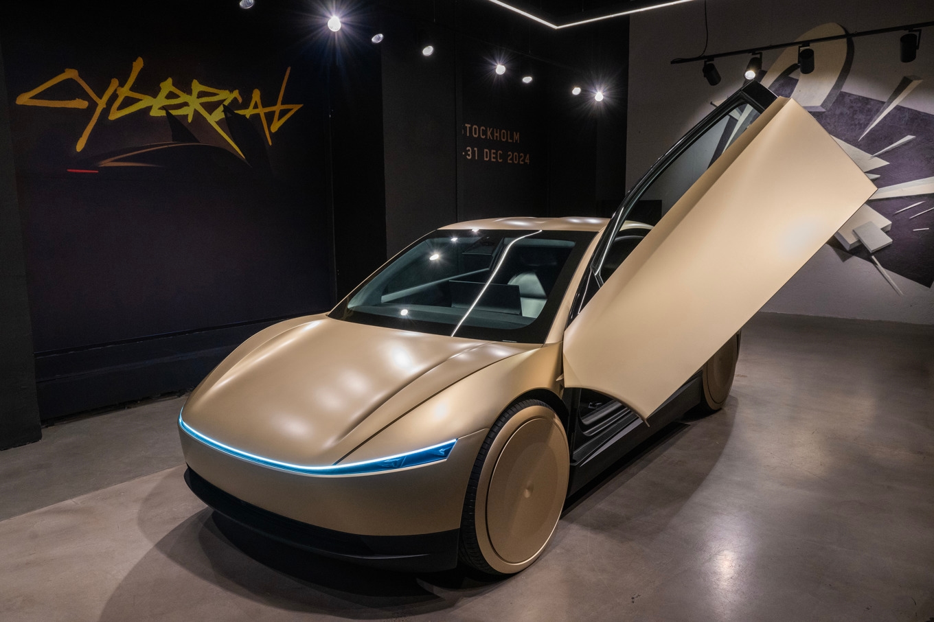 Teslas robottaxi Cybercab. Arkivbild. Foto: Jonas Ekströmer/TT